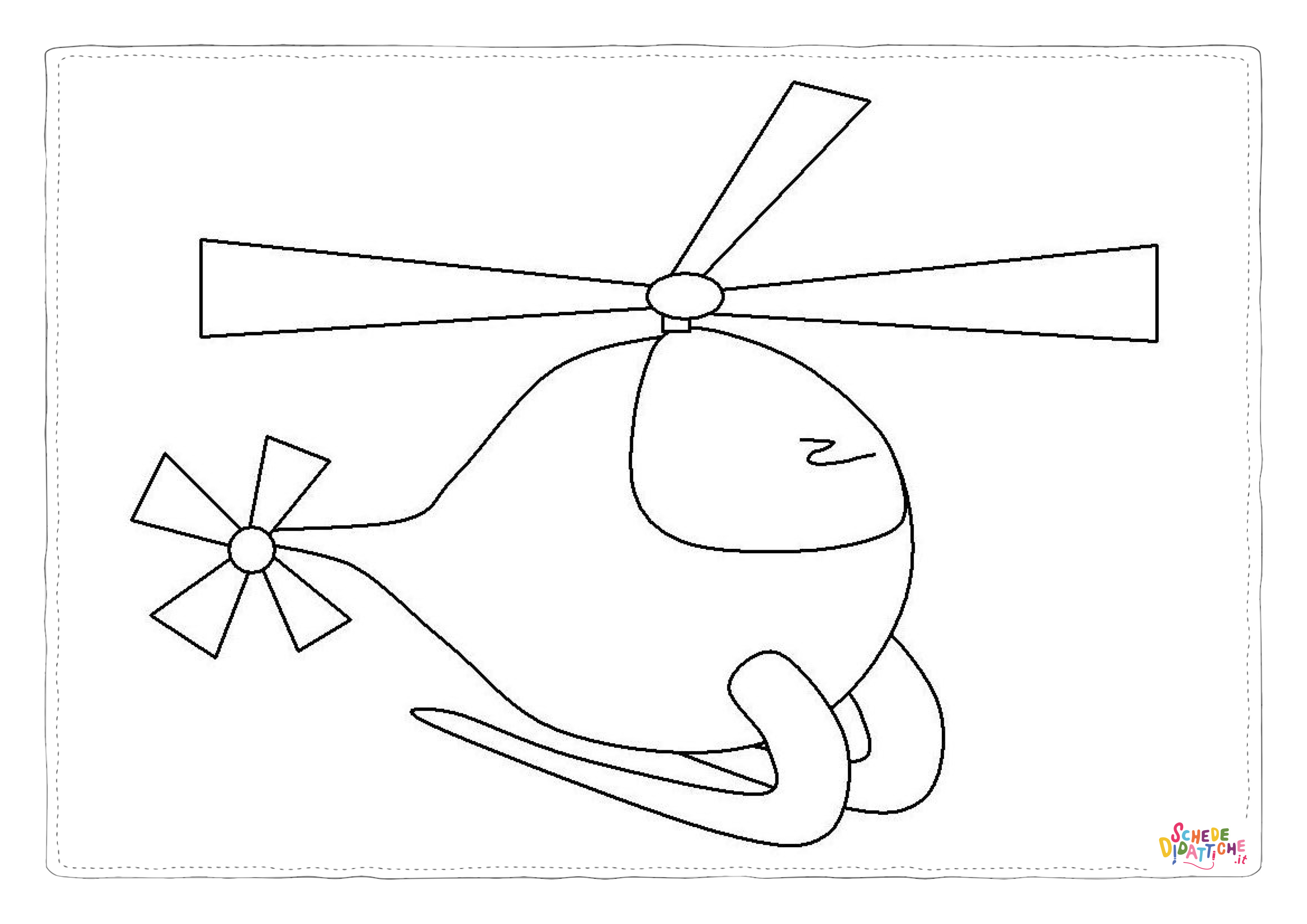 Disegno di elicottero da stampare e colorare 9