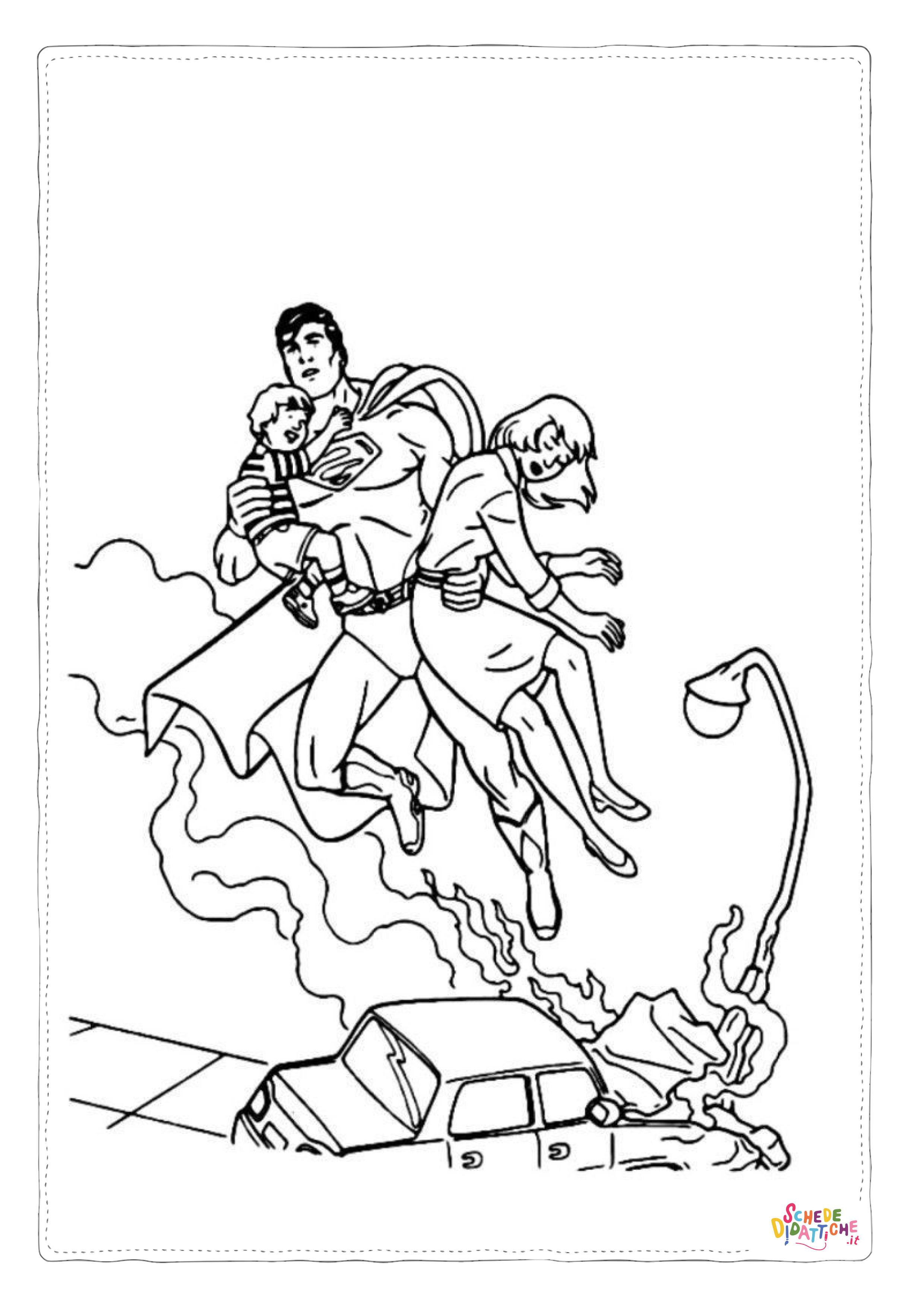 Disegno "Disegno di Superman da stampare e colorare 49" Disegno di Superman da stampare e colorare 49