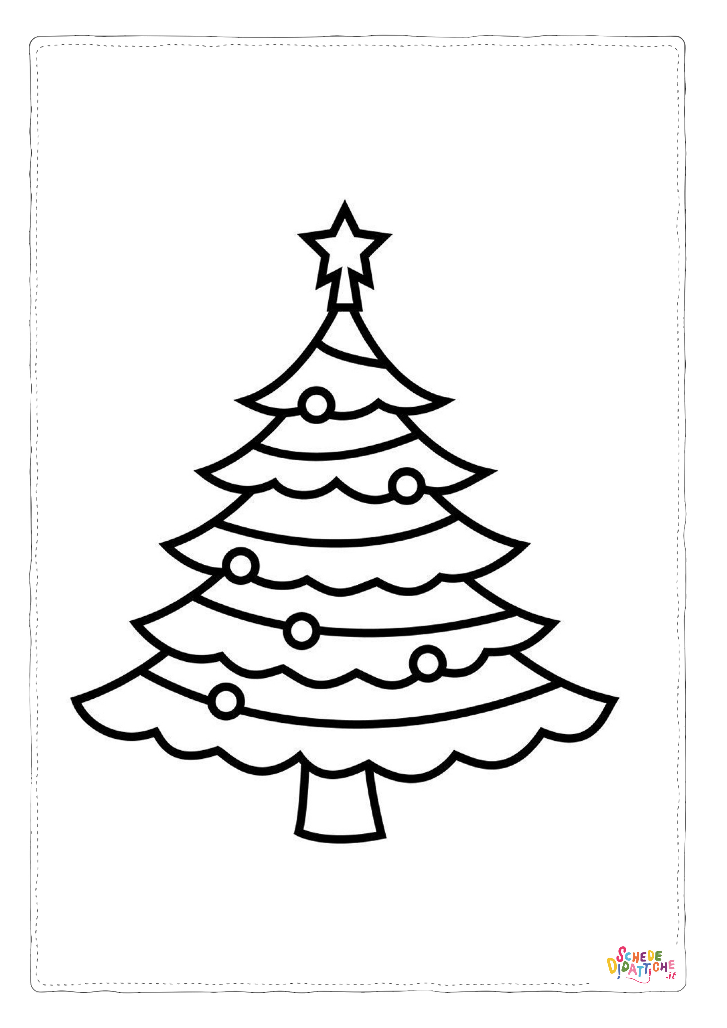 Disegno "Disegno di albero di Natale da stampare e colorare 205" Disegno di albero di Natale da stampare e colorare 205