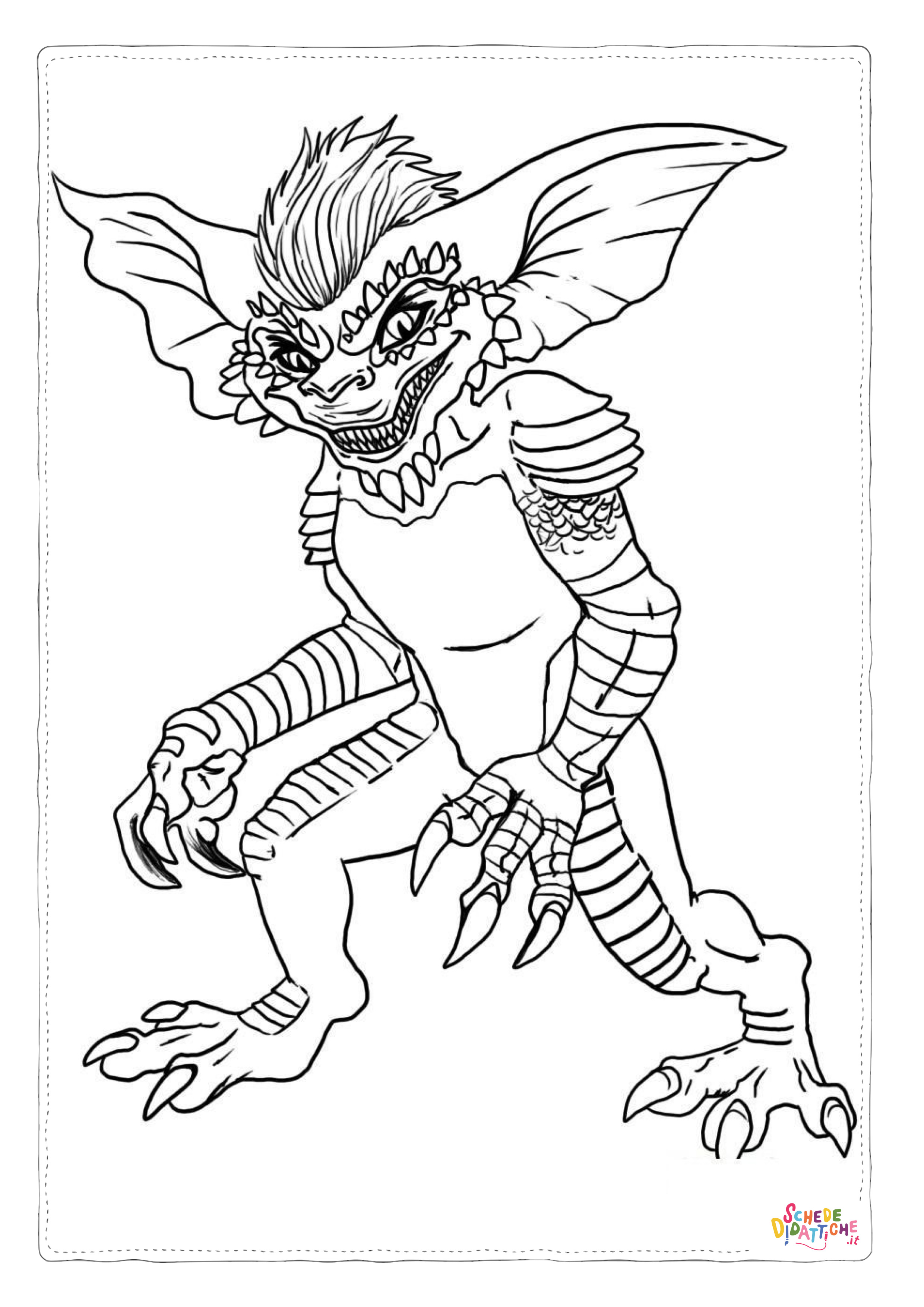 Disegno "Disegno di mostro di Halloween da stampare e colorare 13" Disegno di mostro di Halloween da stampare e colorare 13