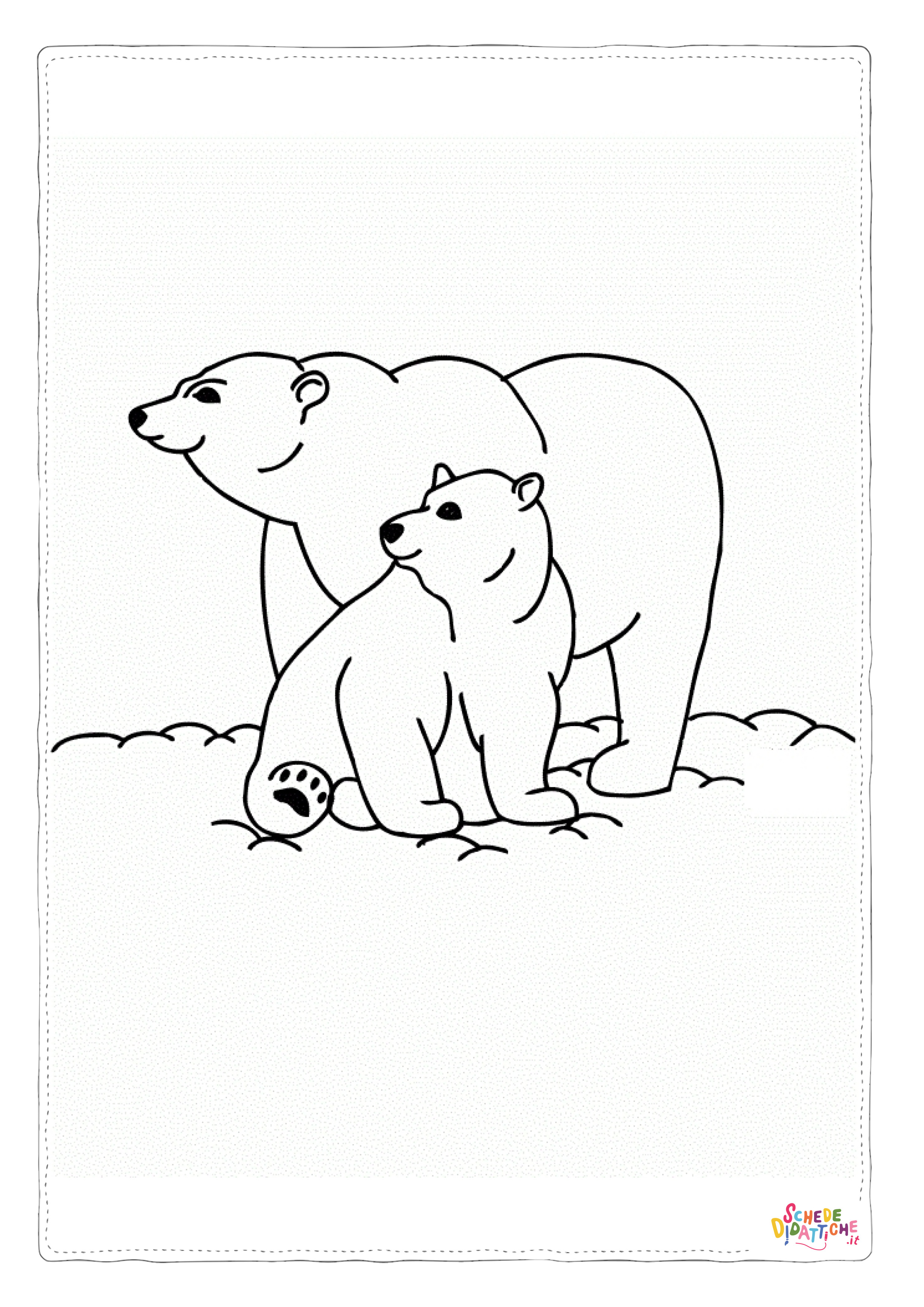 Disegno "Disegno di orso polare da stampare e colorare 19" Disegno di orso polare da stampare e colorare 19