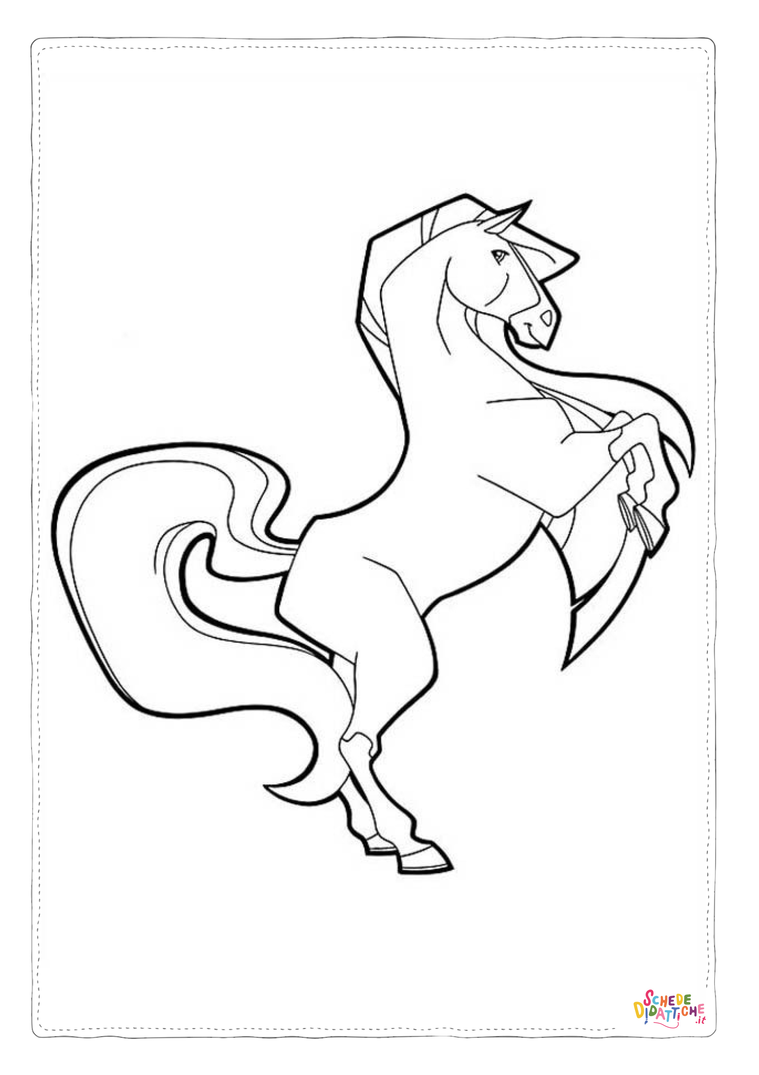 Disegno "Disegno di cavallo da stampare e colorare 69" Disegno di cavallo da stampare e colorare 69