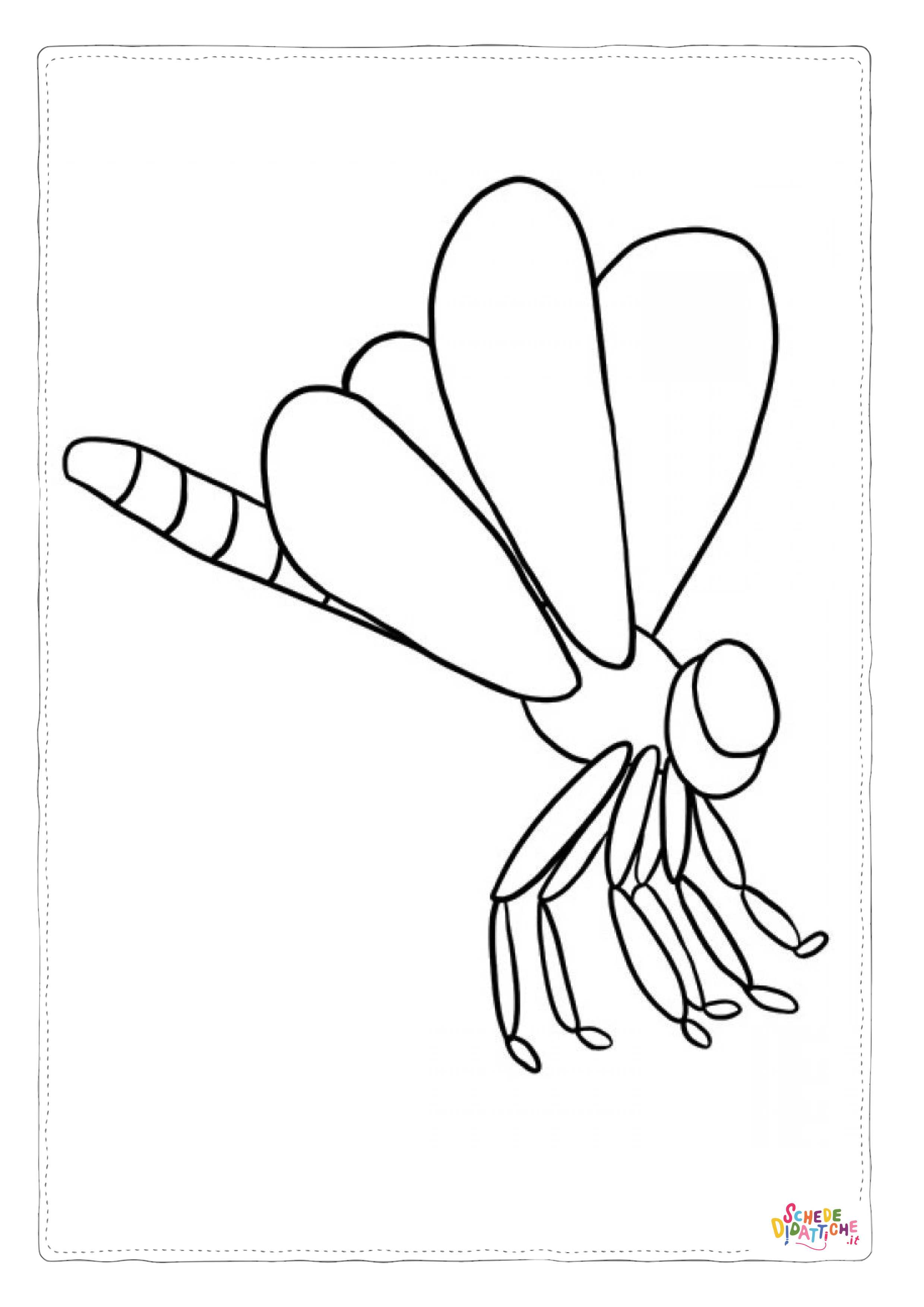 Disegno di libellula da stampare e colorare 8