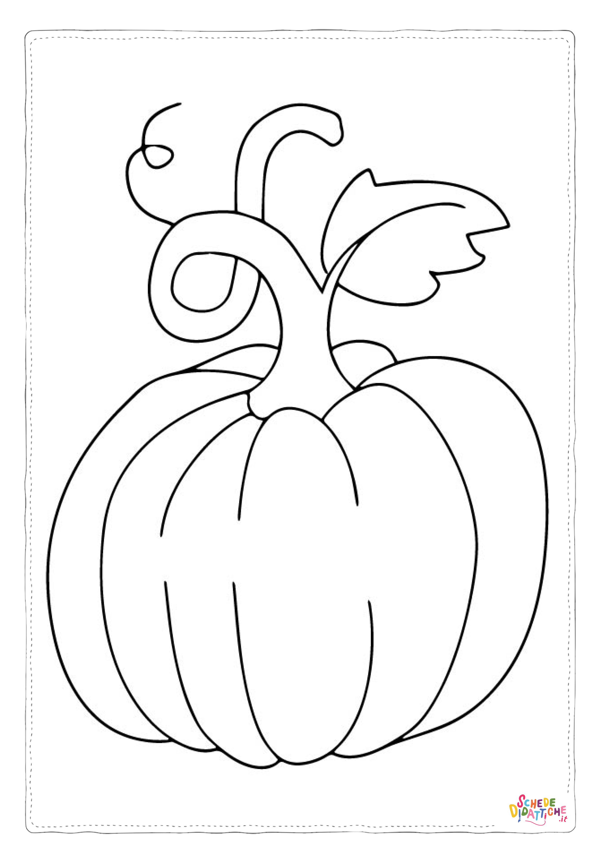 Disegno di zucca di Halloween da stampare e colorare 132