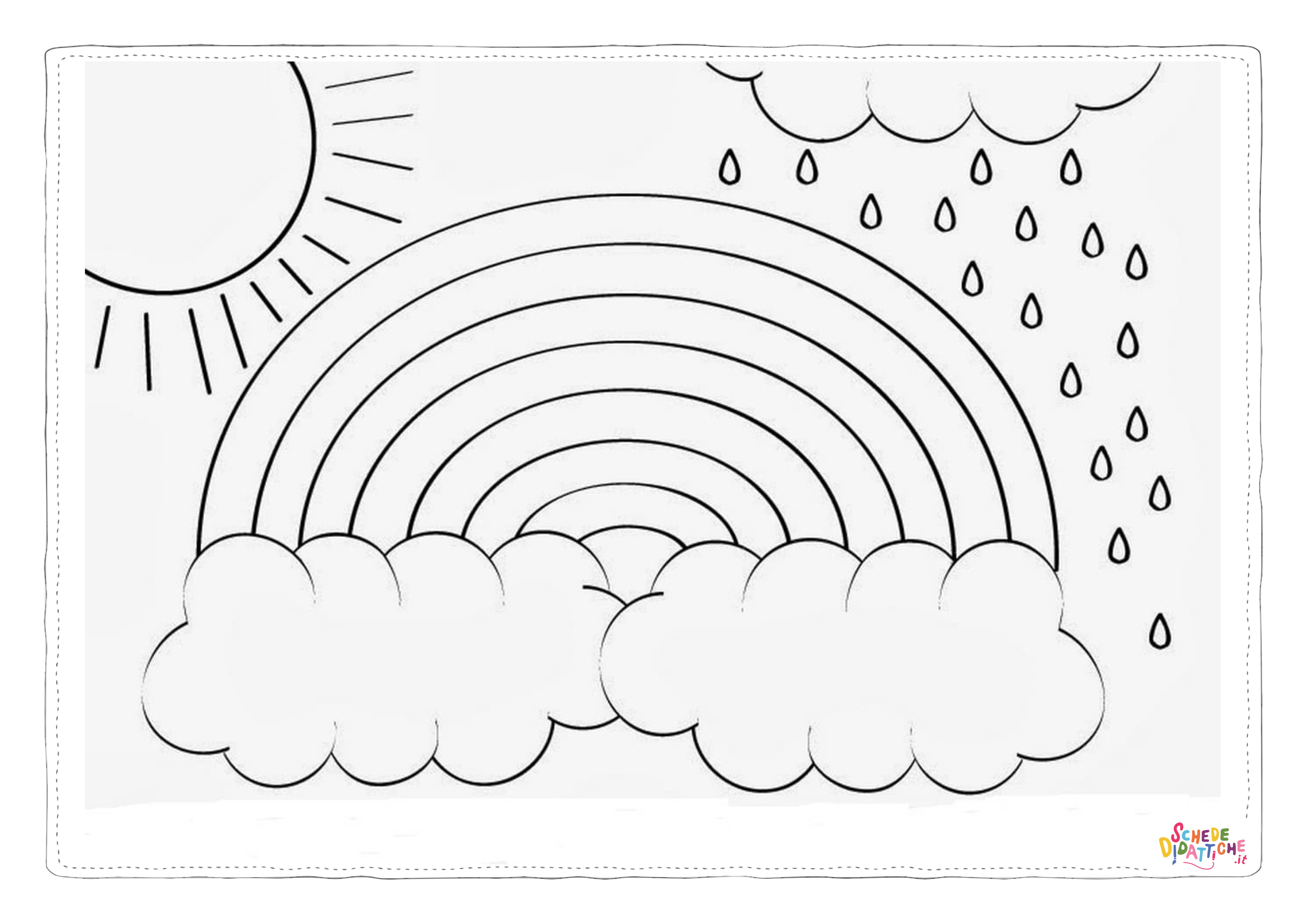 Disegno "Disegno di arcobaleno da stampare e colorare 48" Disegno di arcobaleno da stampare e colorare 48