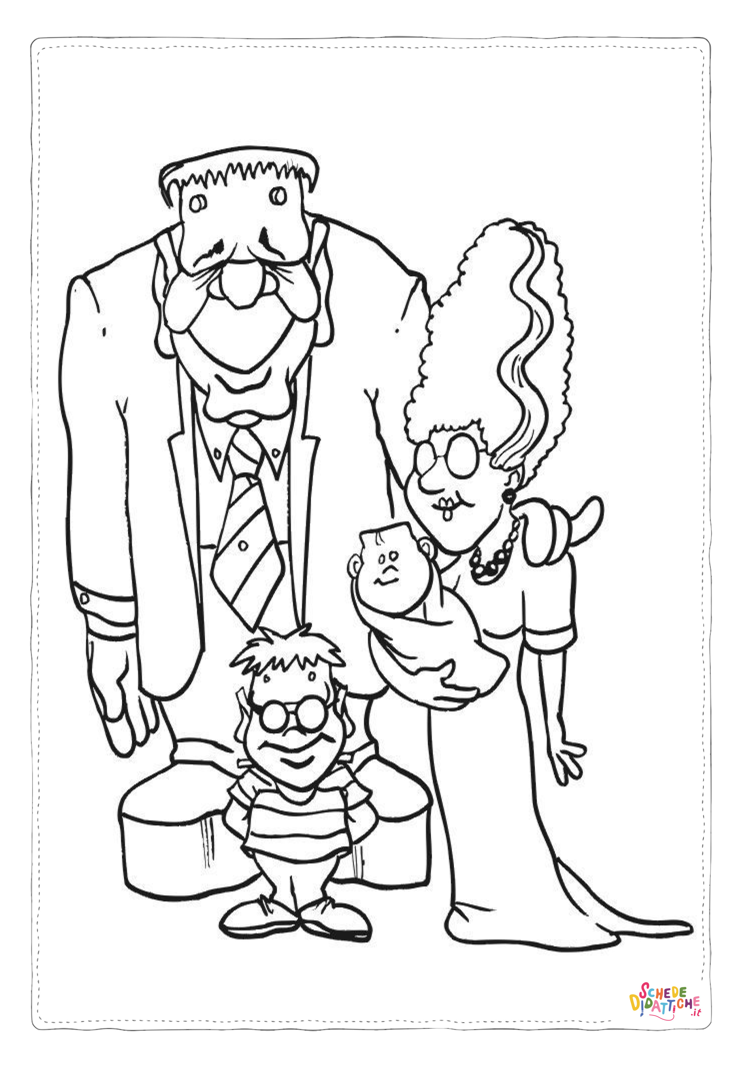 Disegno "Disegno di Frankenstein da stampare e colorare 16" Disegno di Frankenstein da stampare e colorare 16