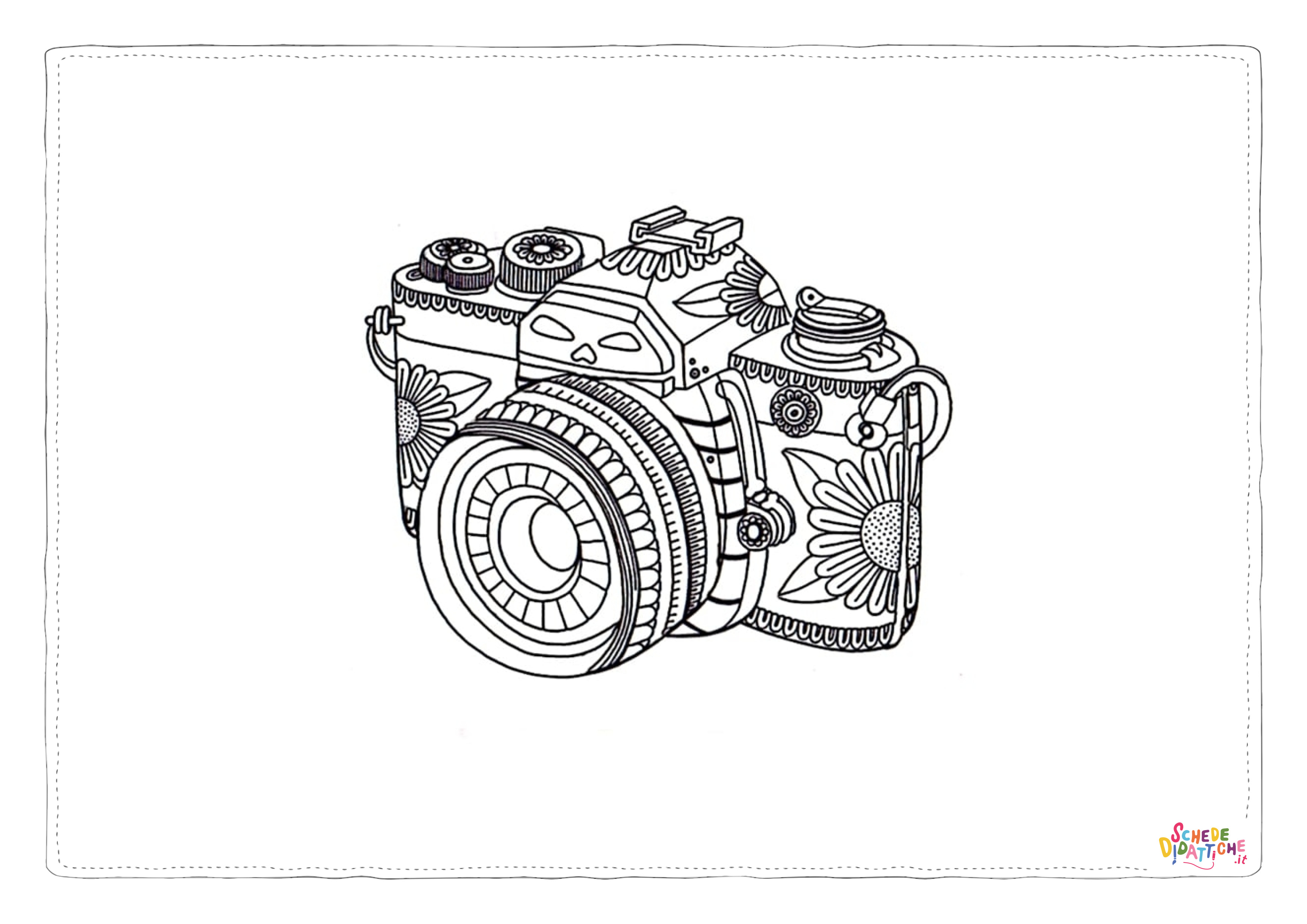 Disegno "Disegno di fotocamera da stampare e colorare 11" Disegno di fotocamera da stampare e colorare 11