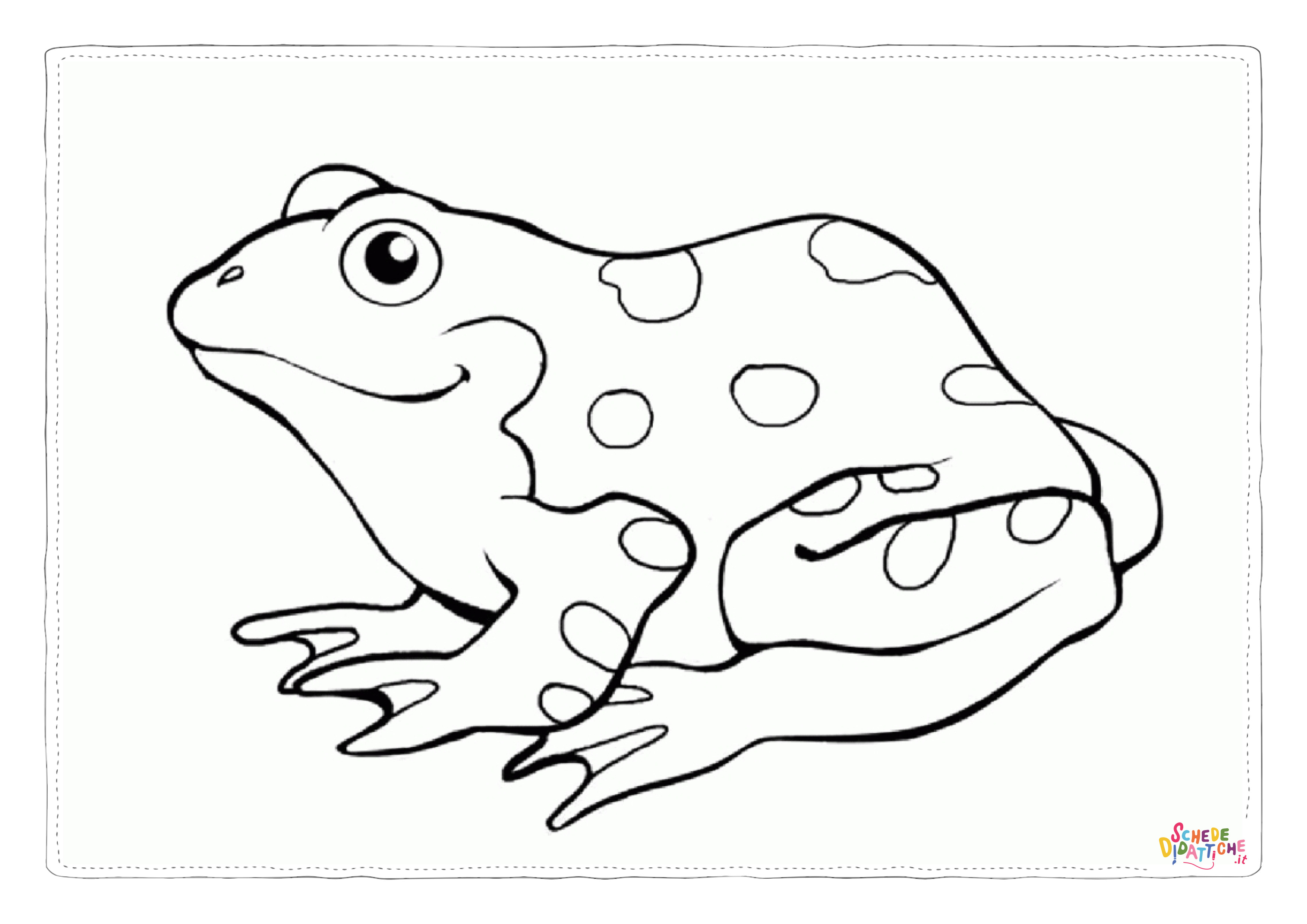 Disegno "Disegno di rana da stampare e colorare 29" Disegno di rana da stampare e colorare 29