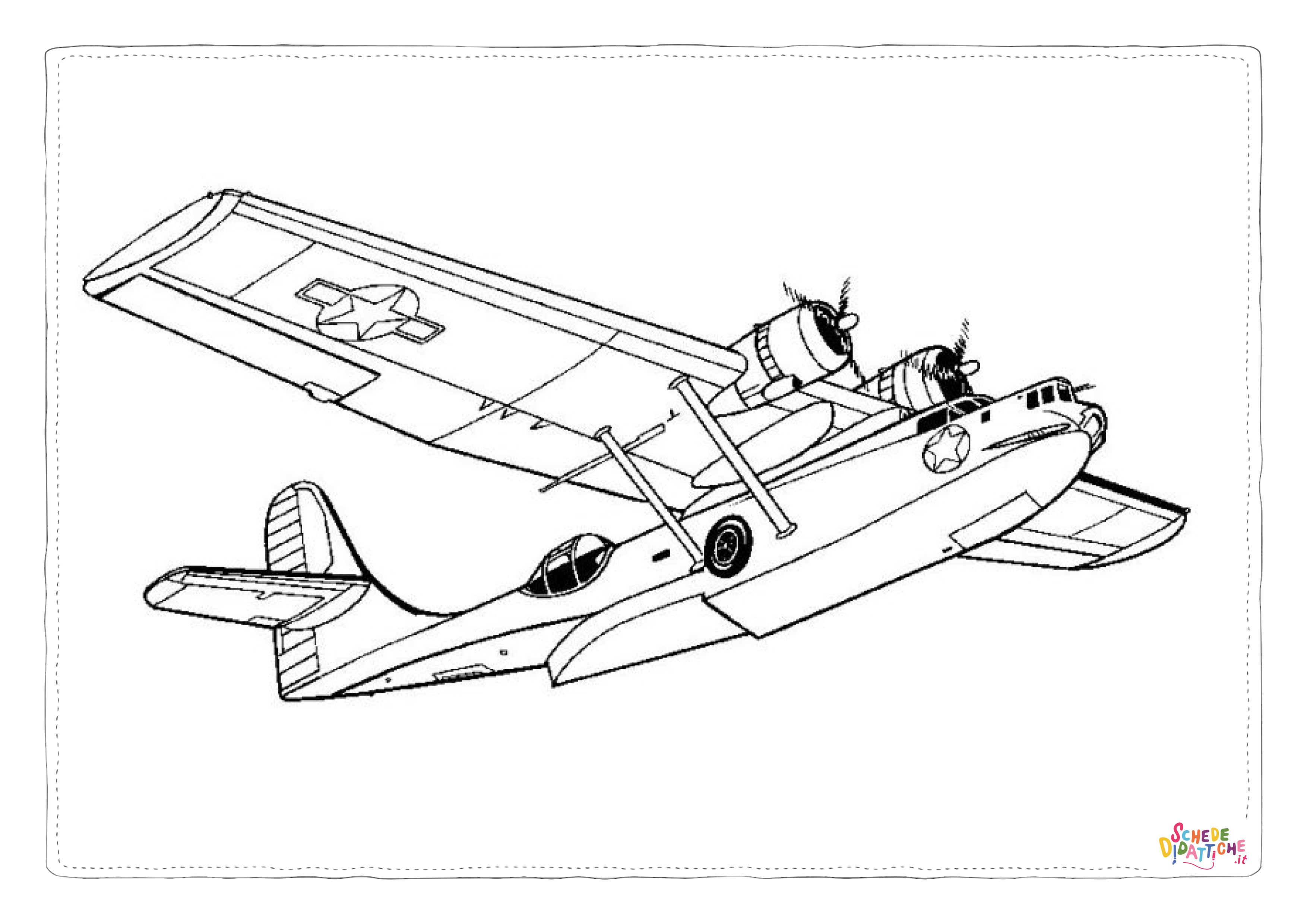 Disegno "Disegno di aereo militare da stampare e colorare 24" Disegno di aereo militare da stampare e colorare 24