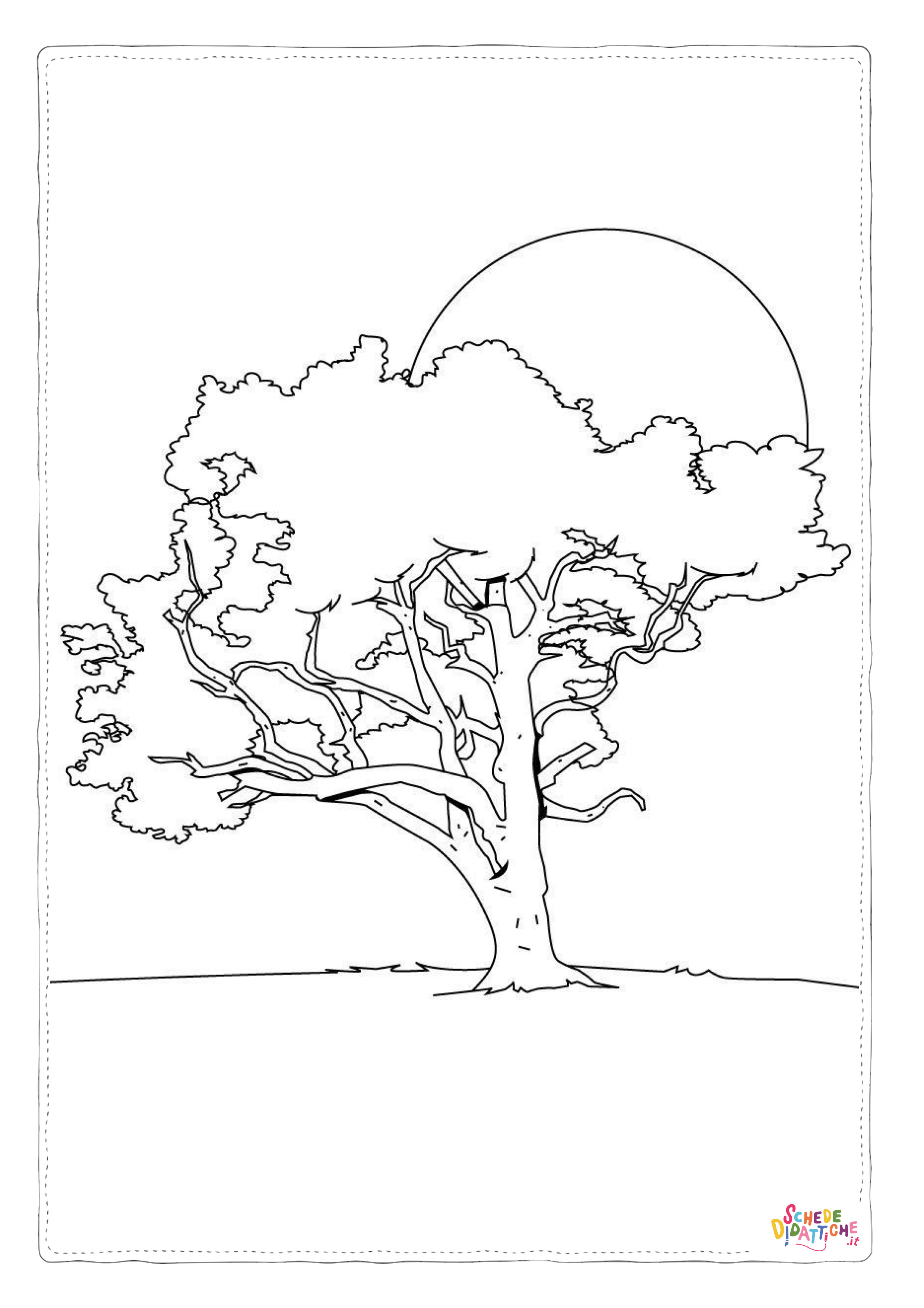 Disegno di albero da stampare e colorare 125