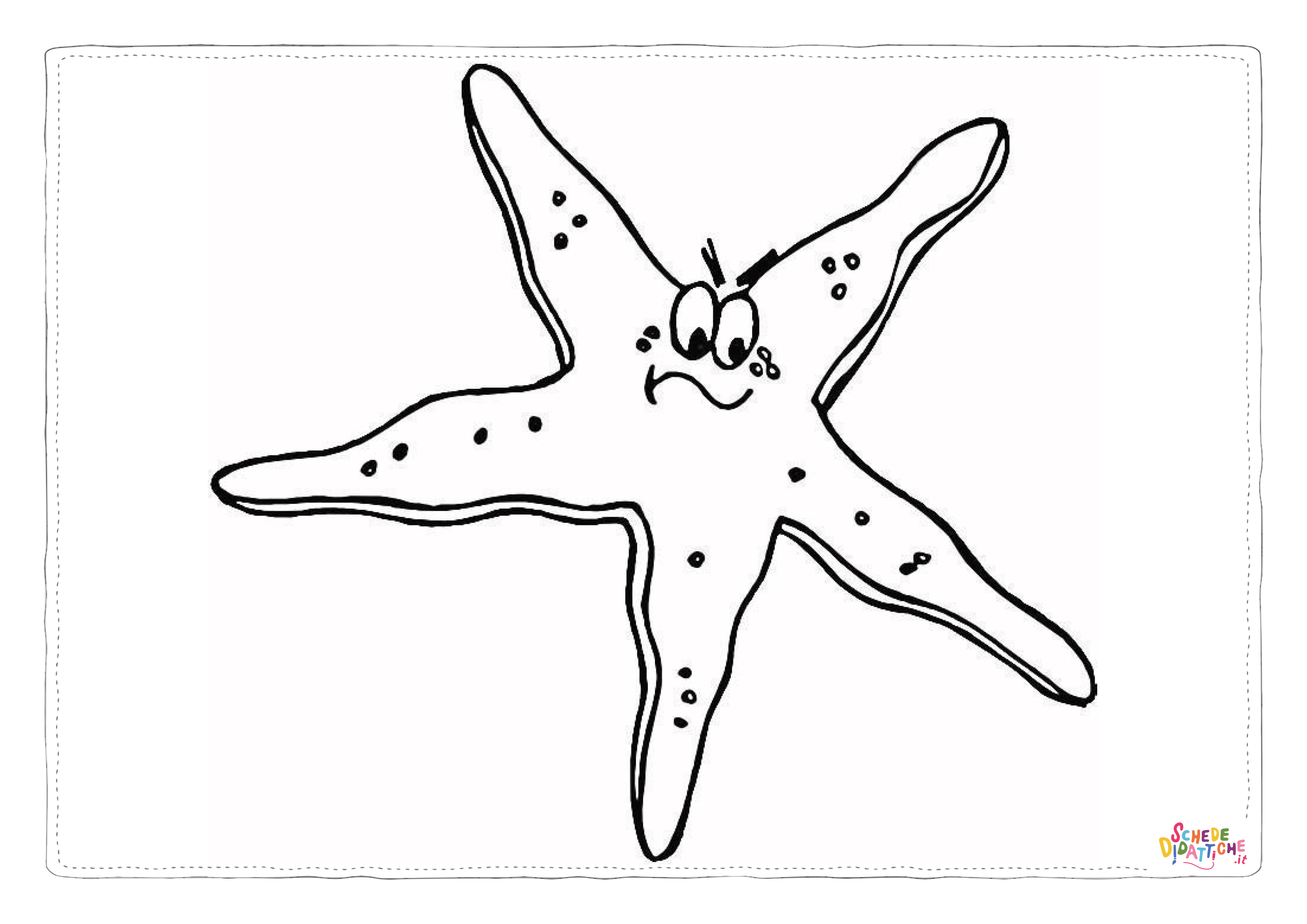 Disegno di stella marina da stampare e colorare 9