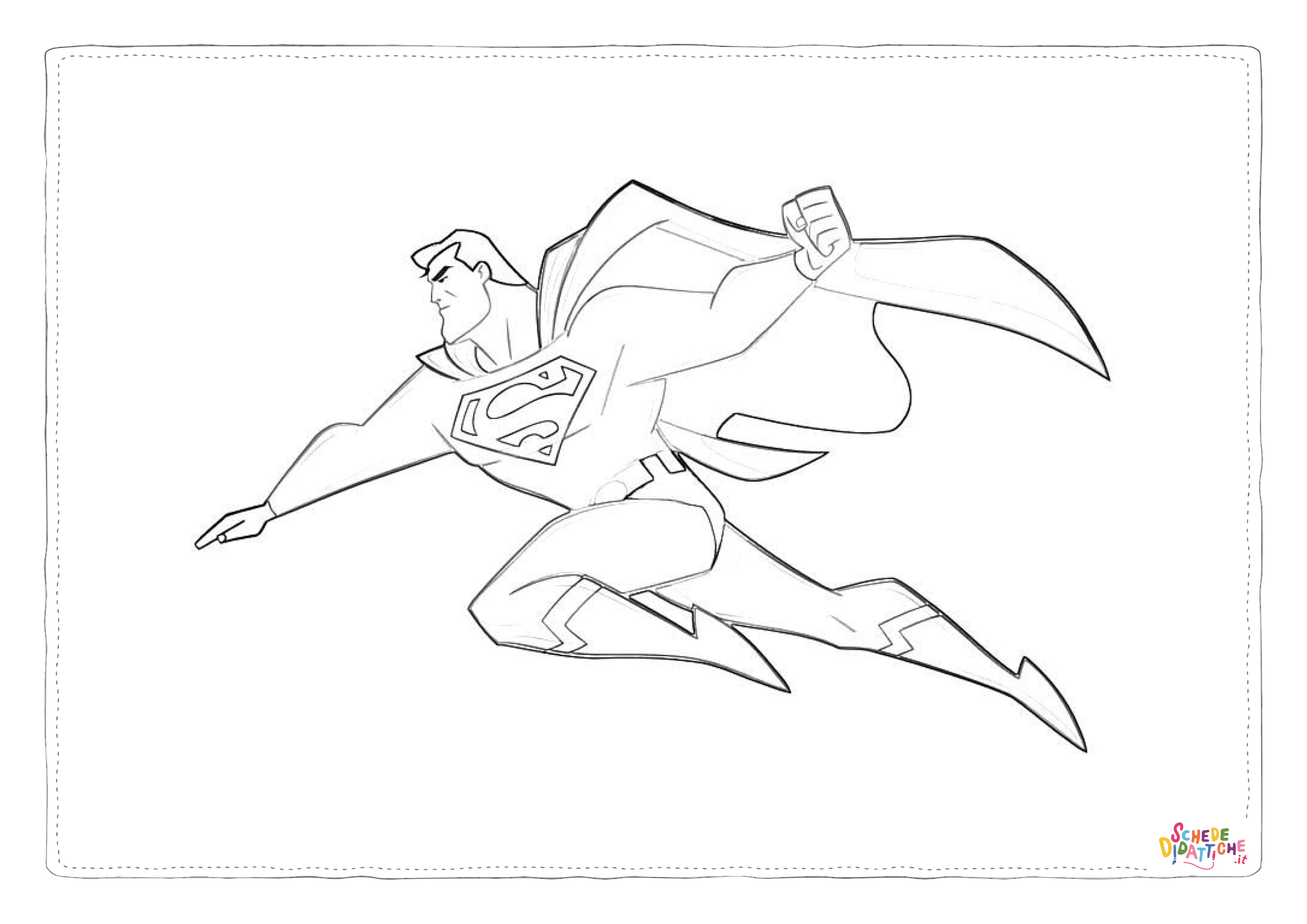 Disegno "Disegno di Superman da stampare e colorare 9" Disegno di Superman da stampare e colorare 9