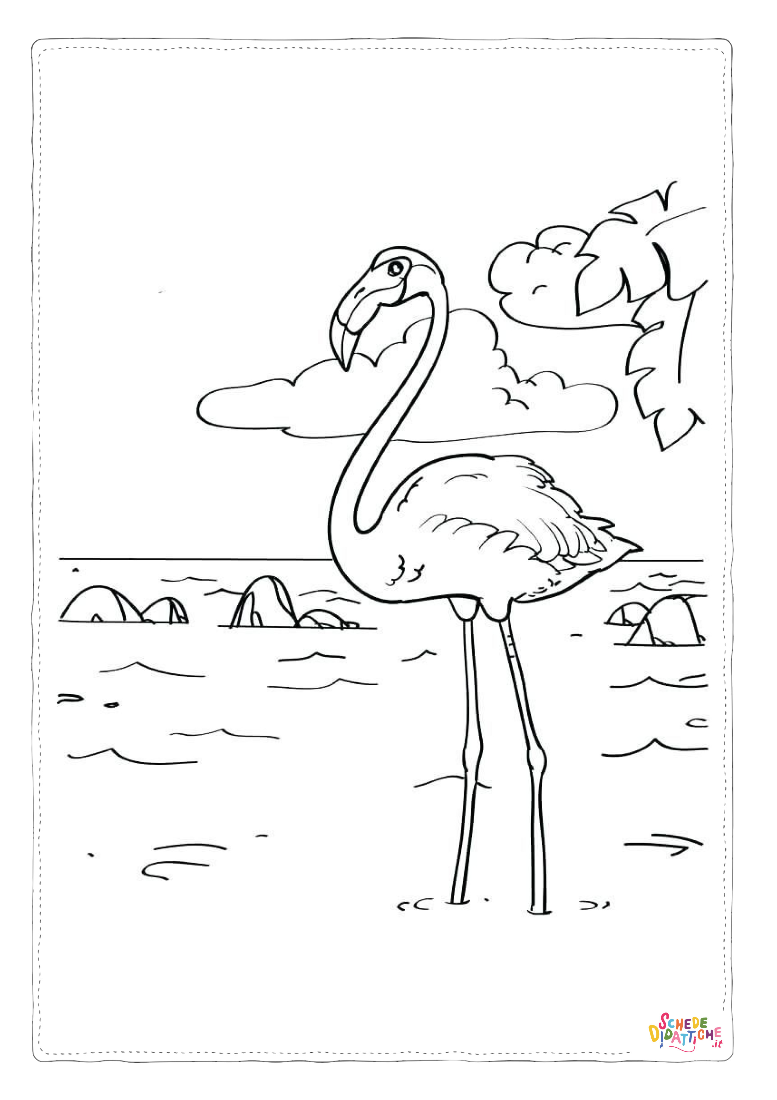Disegno di fenicottero da stampare e colorare 15