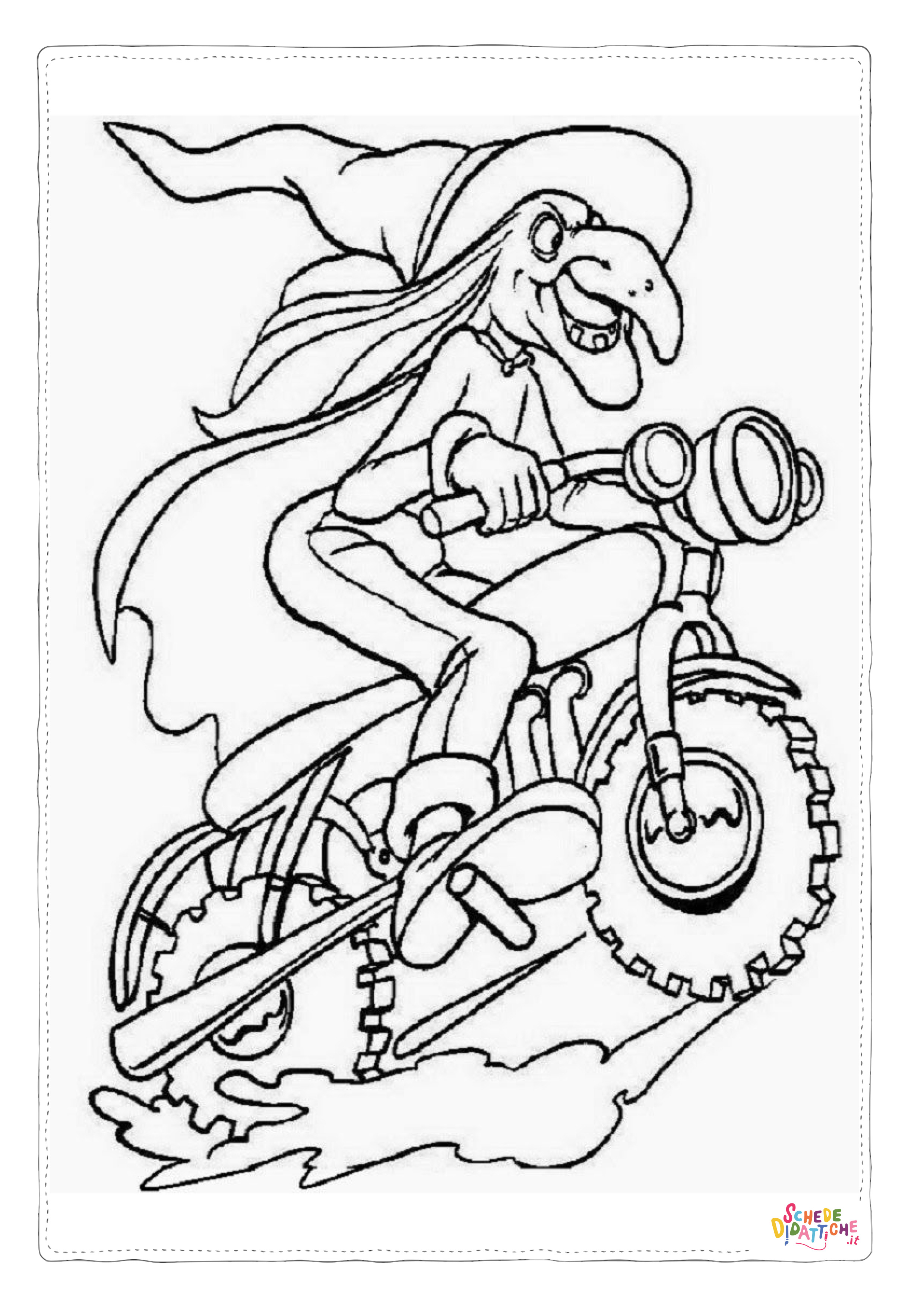 Disegno di Befana da stampare e colorare 13