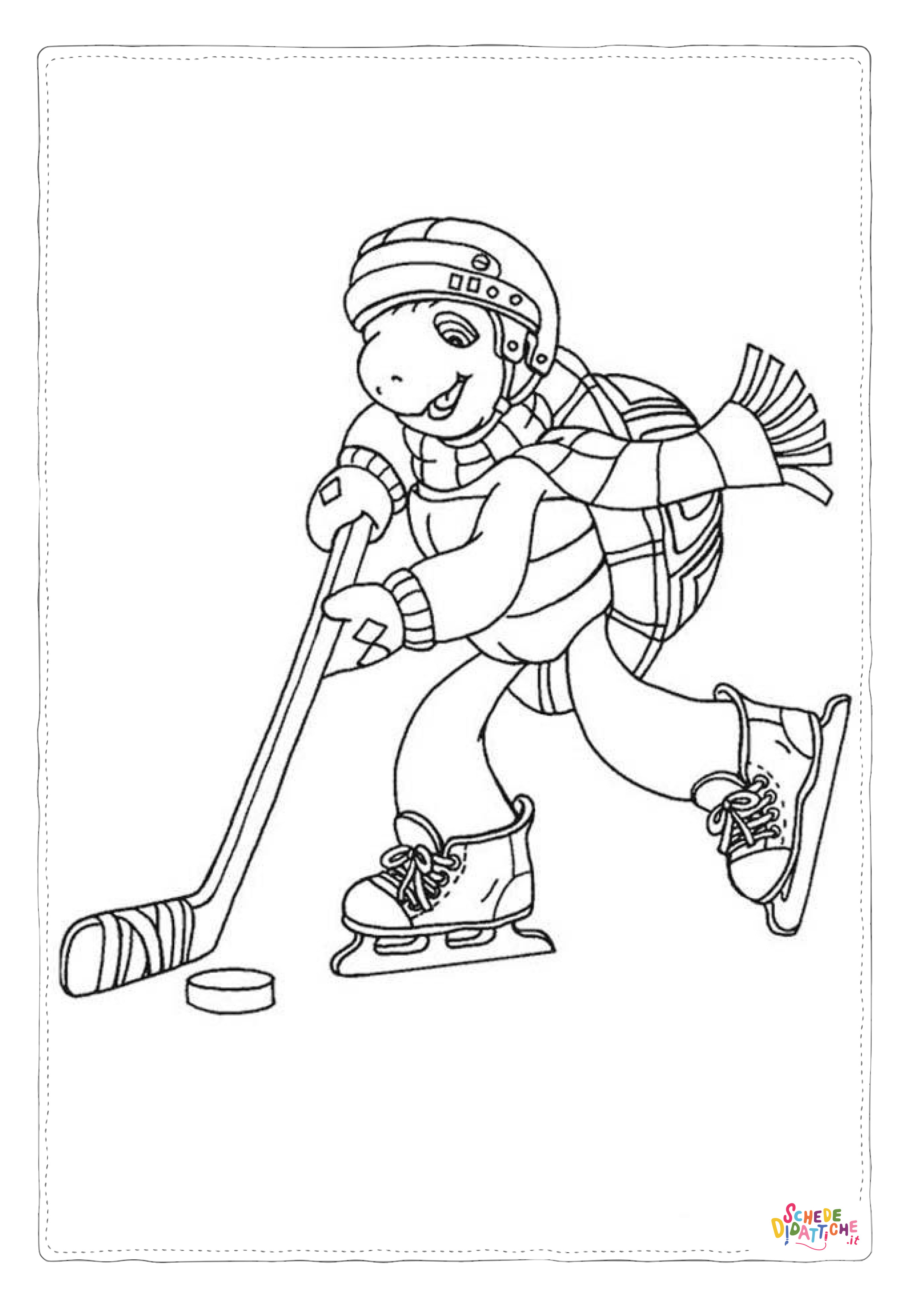 Disegno di hockey da stampare e colorare 26