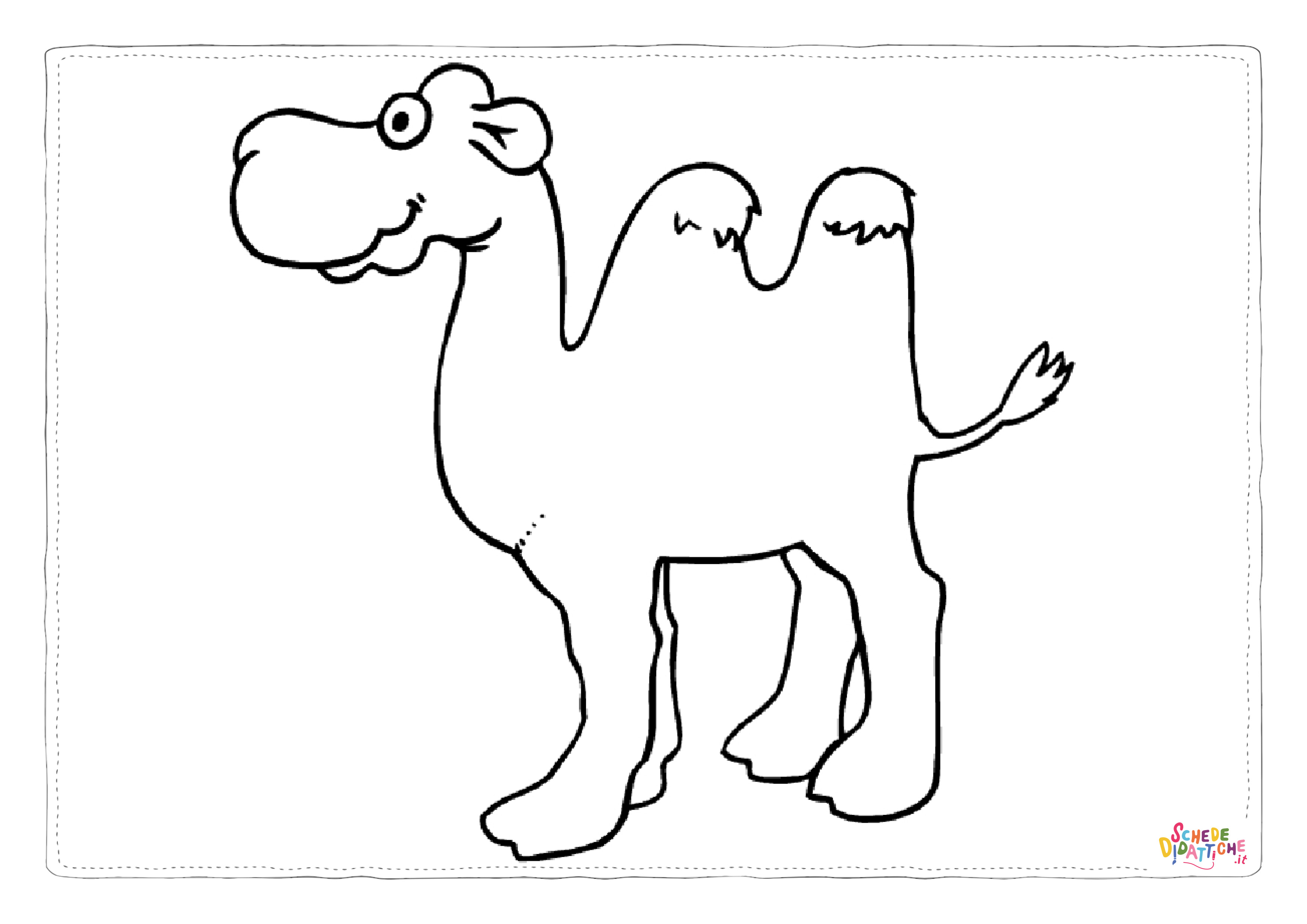 Disegno "Disegno di cammello da stampare e colorare 12" Disegno di cammello da stampare e colorare 12