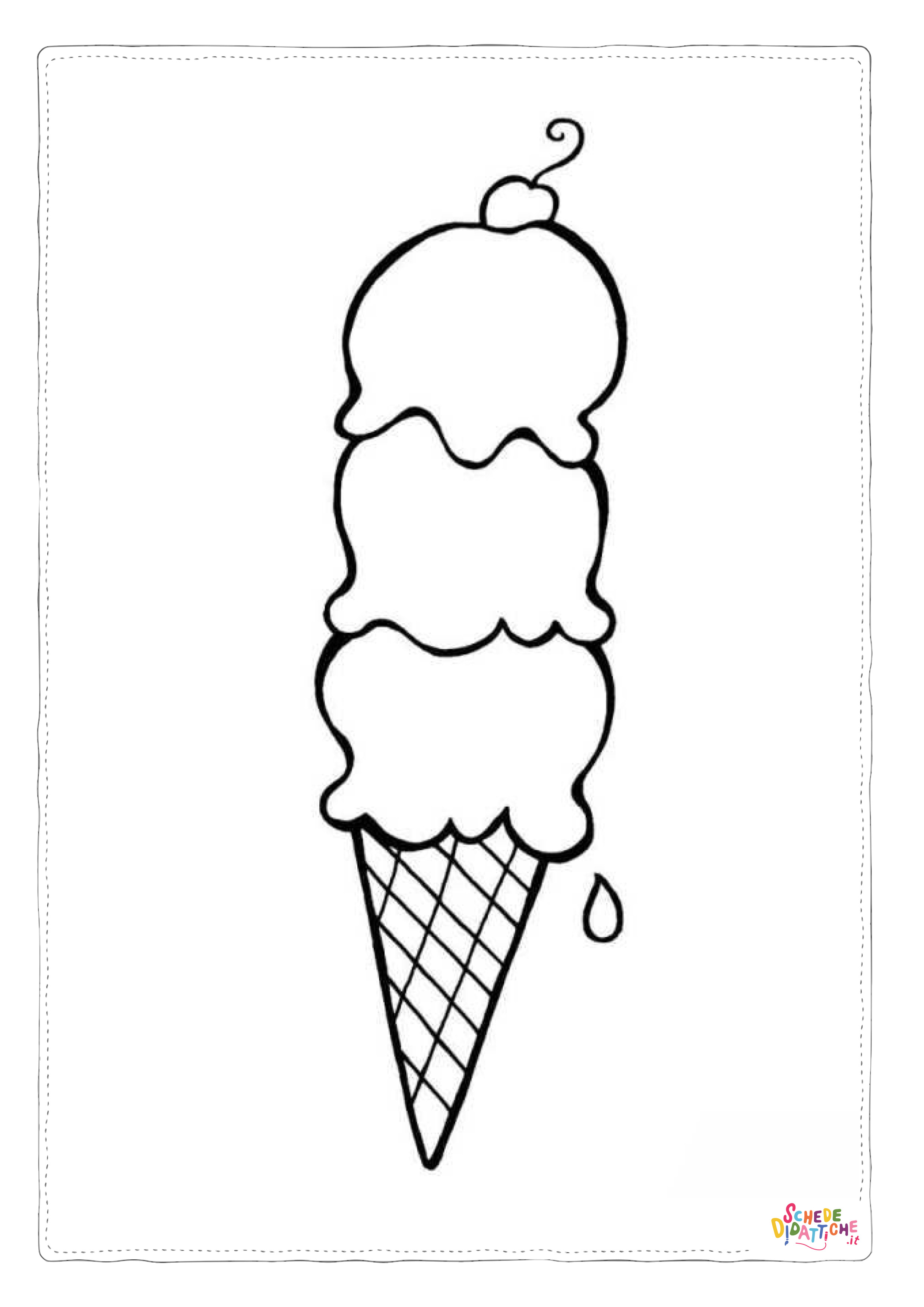 Disegno di gelato da stampare e colorare 16
