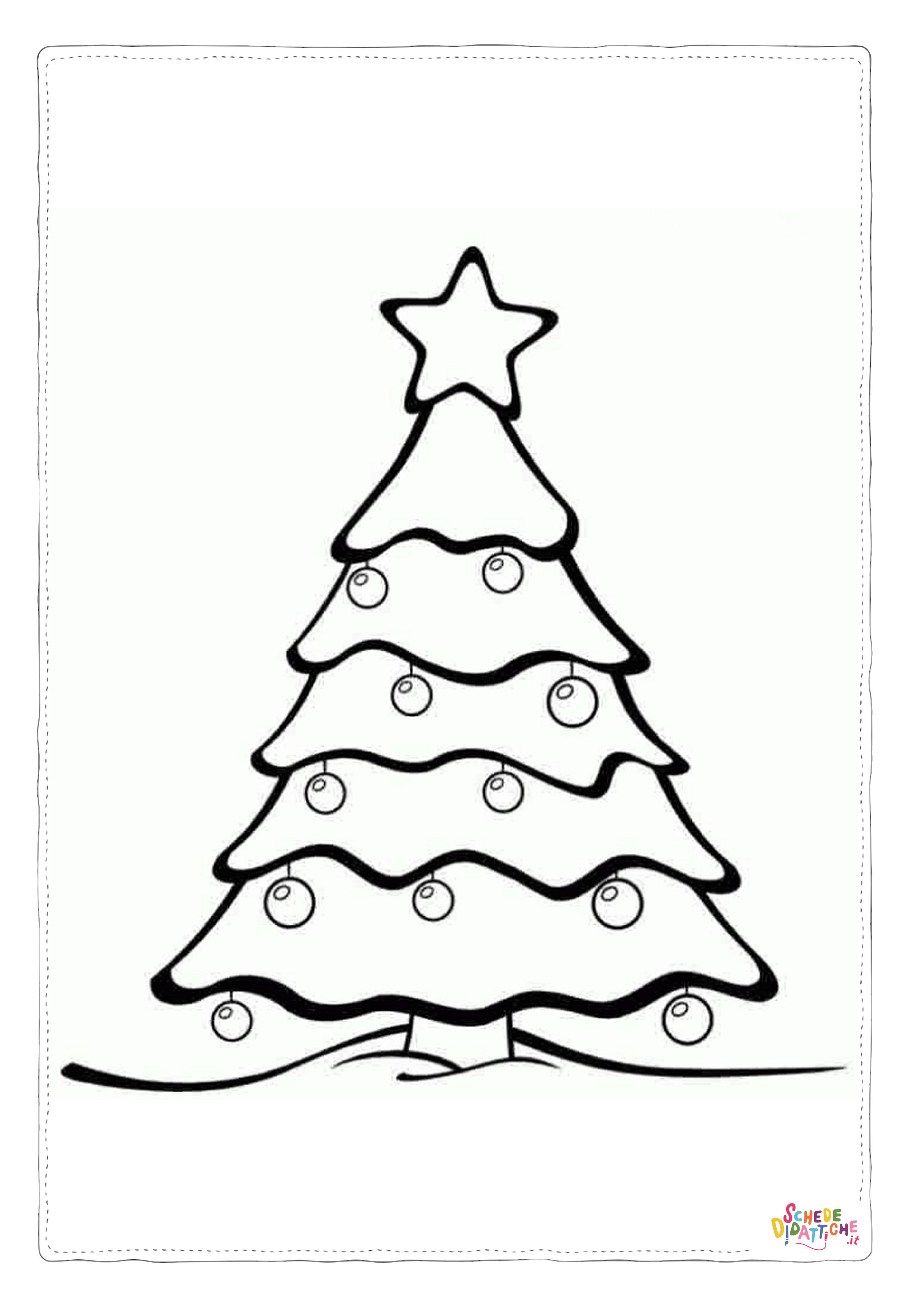 Disegno "Disegno di albero di Natale da stampare e colorare 203" Disegno di albero di Natale da stampare e colorare 203