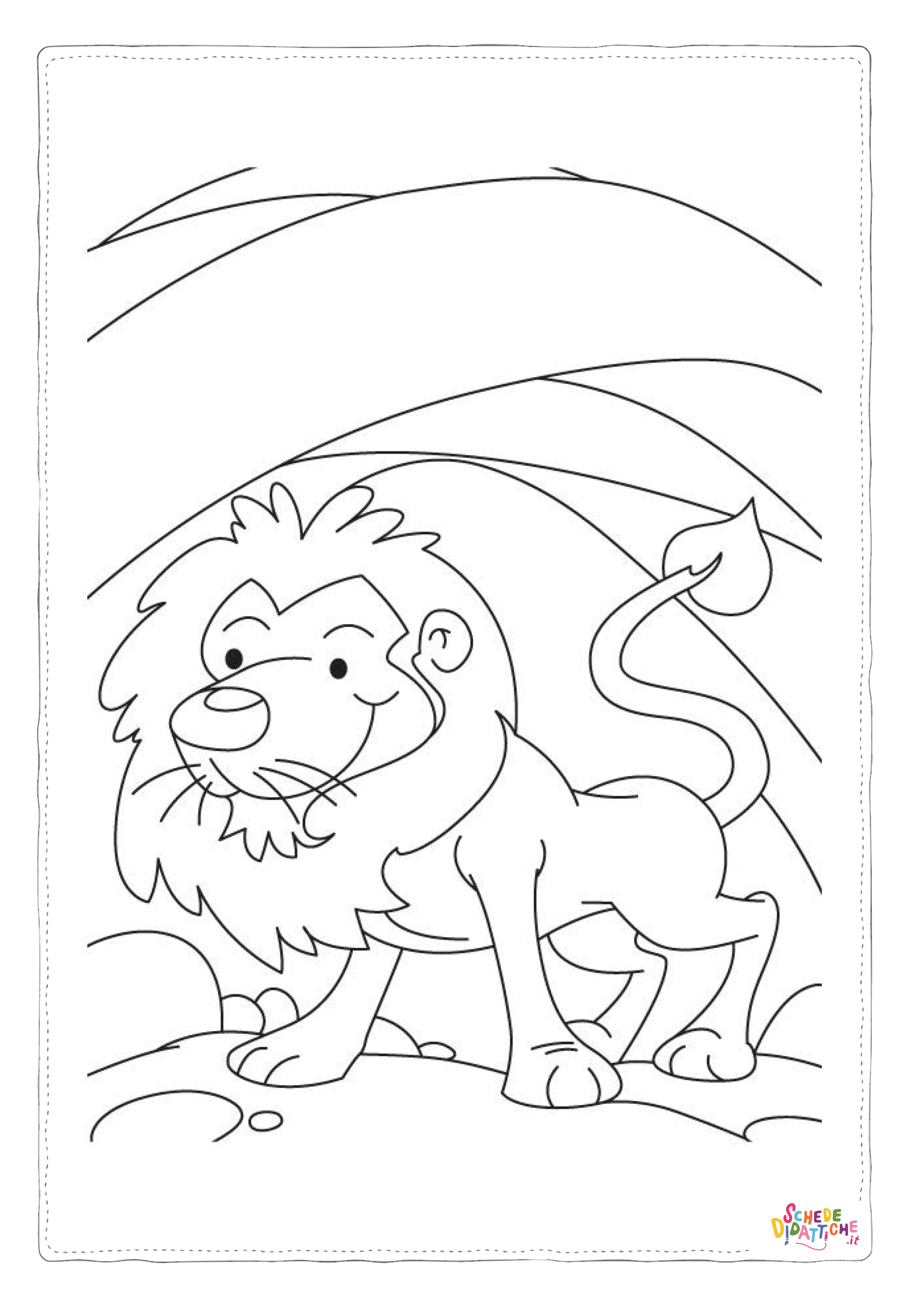 Disegno "Disegno di leone da stampare e colorare 26" Disegno di leone da stampare e colorare 26