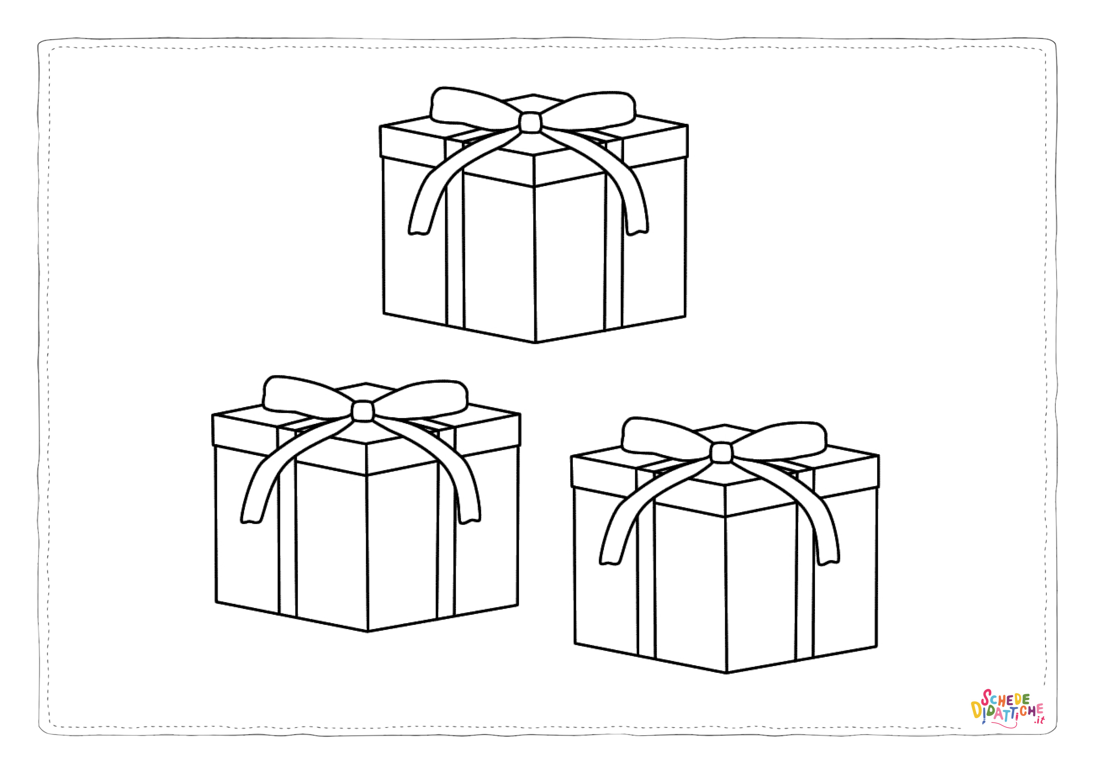 Disegno "Disegno di regalo da stampare e colorare 16" Disegno di regalo da stampare e colorare 16