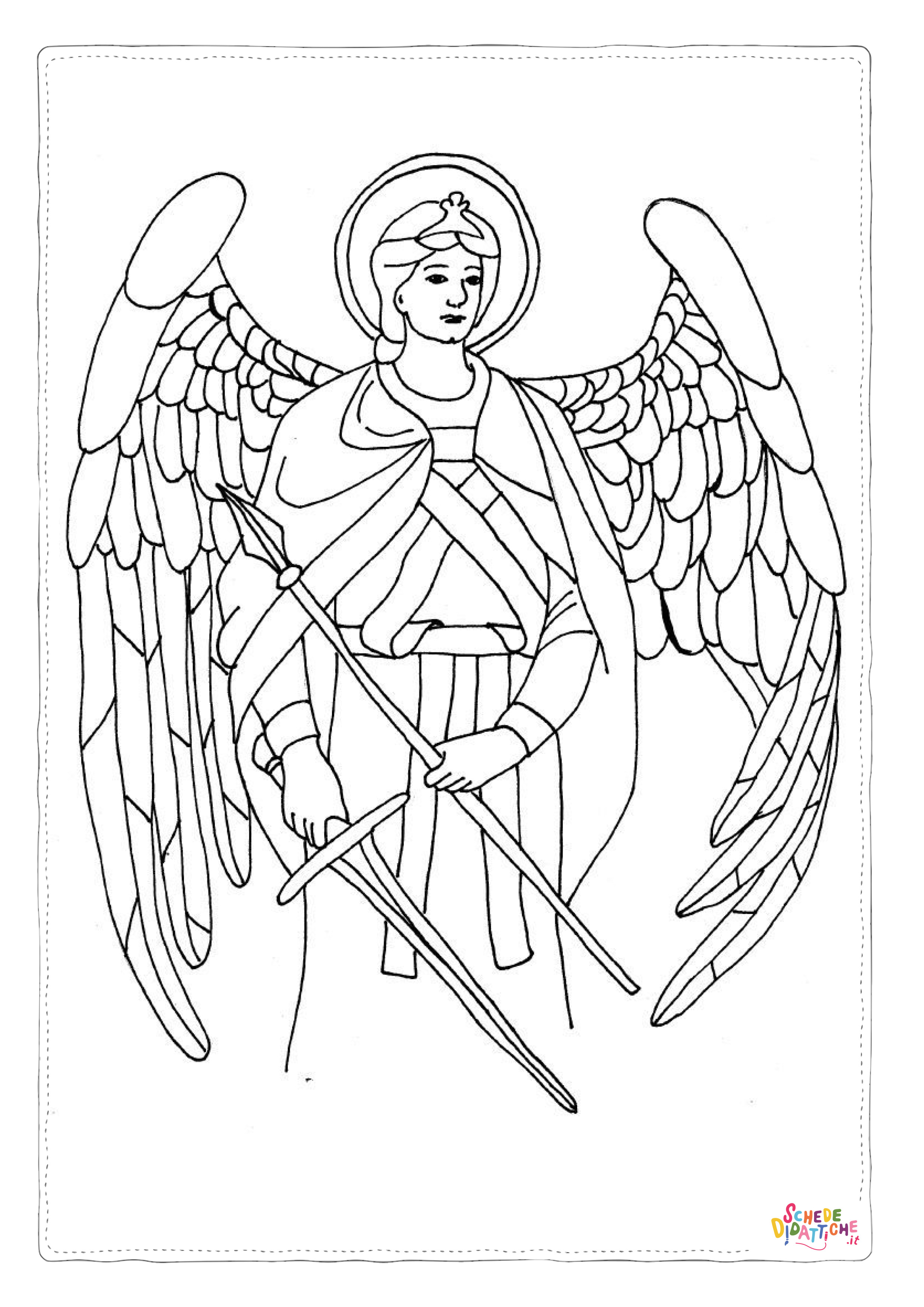 Disegno di angelo da stampare e colorare 40