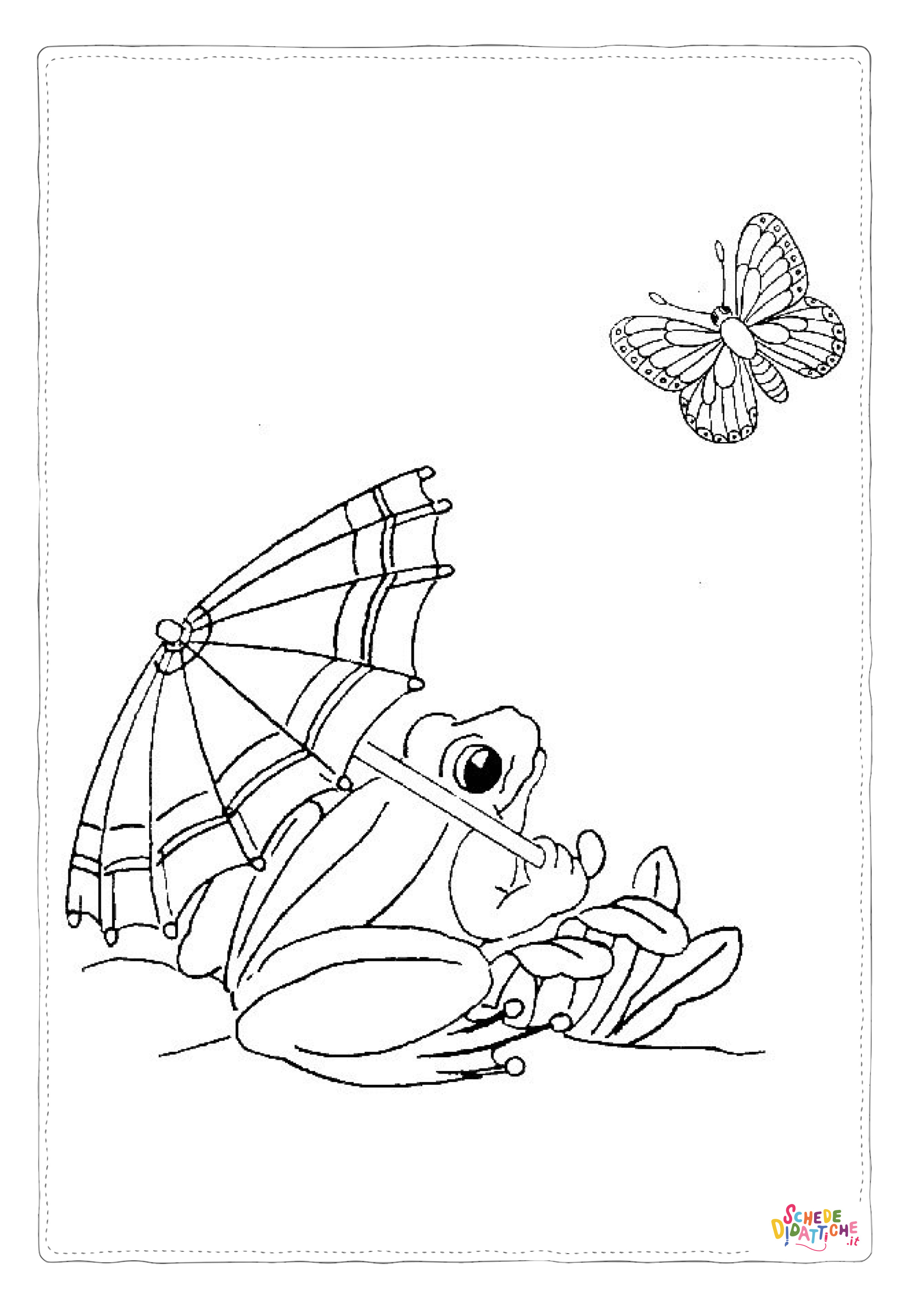 Disegno "Disegno di rana da stampare e colorare 67" Disegno di rana da stampare e colorare 67