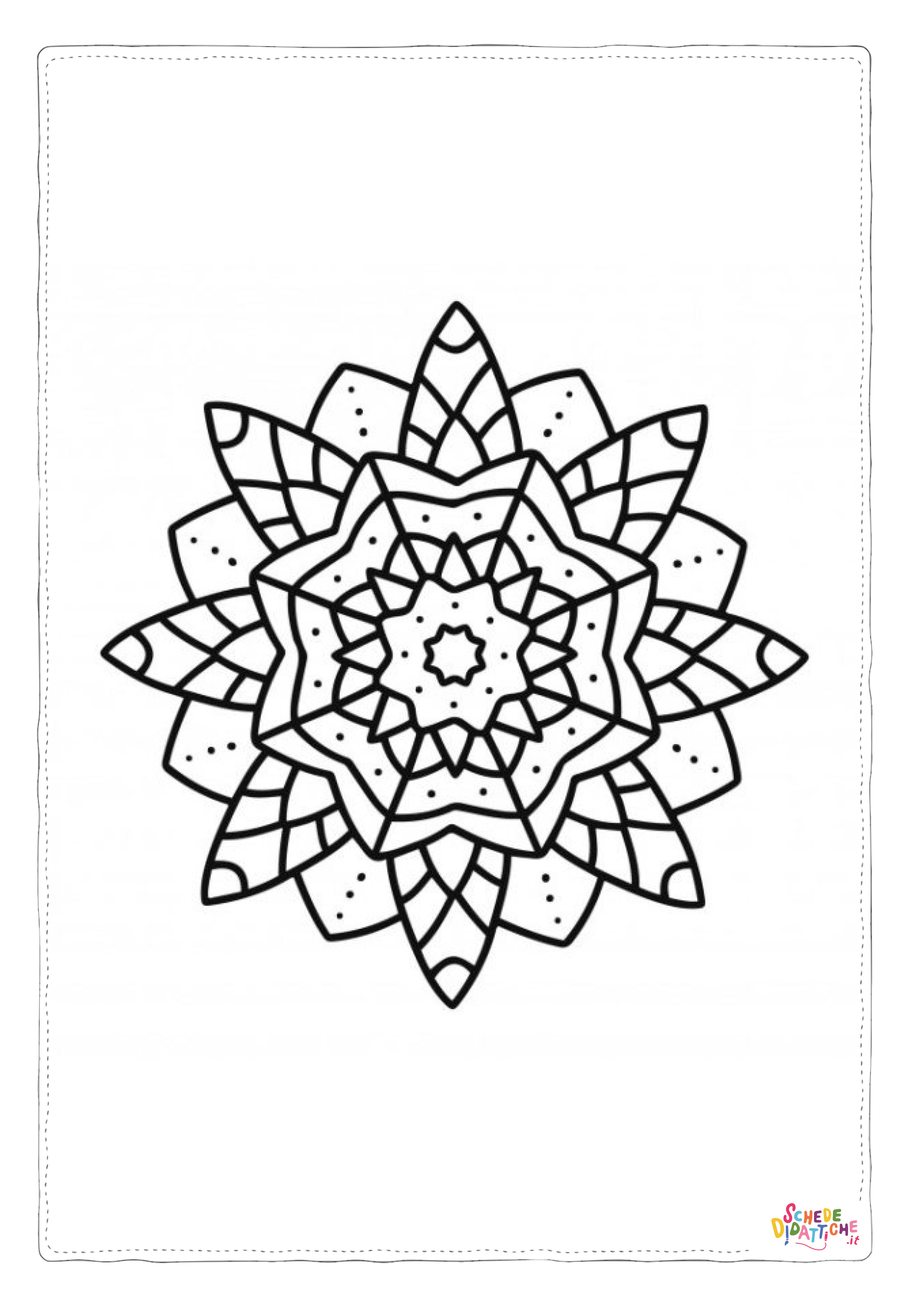 Disegno "Disegno di mandala da stampare e colorare 397" Disegno di mandala da stampare e colorare 397