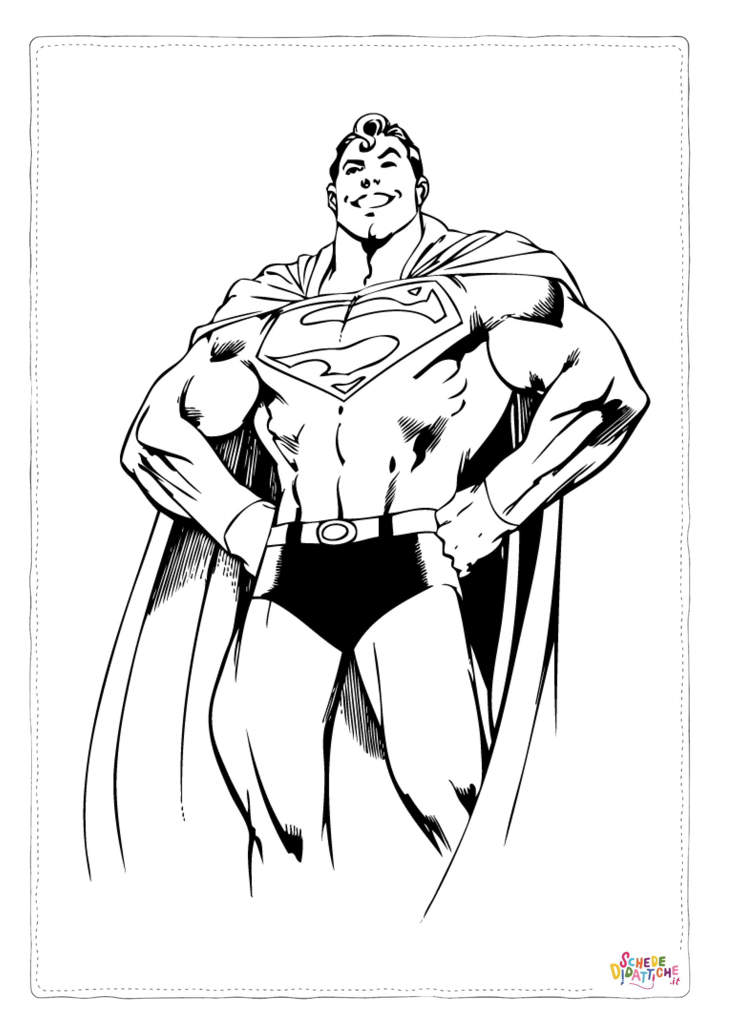 Disegno di Superman da stampare e colorare 6