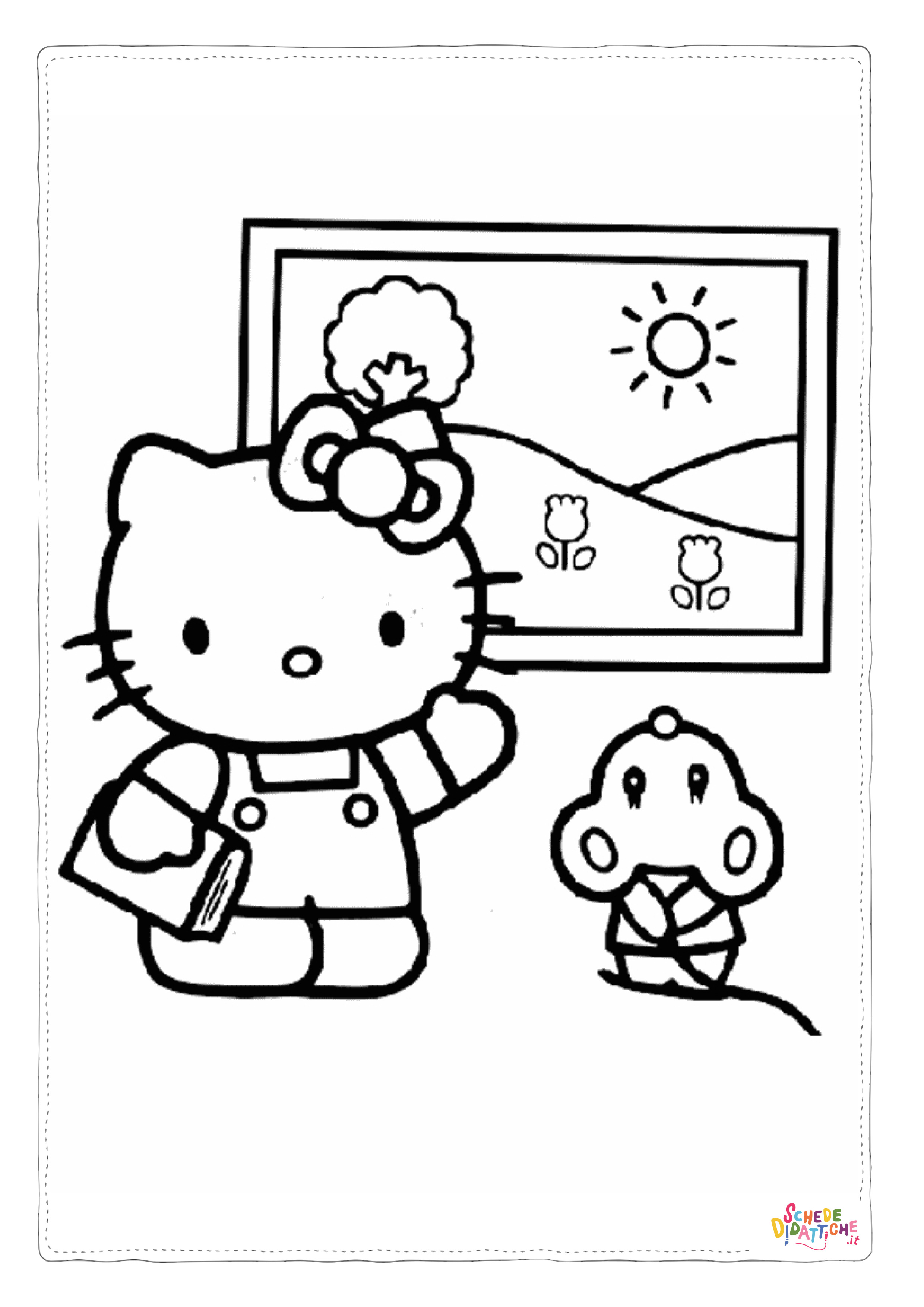 Disegno "Disegno di Hello Kitty da stampare e colorare 132" Disegno di Hello Kitty da stampare e colorare 132