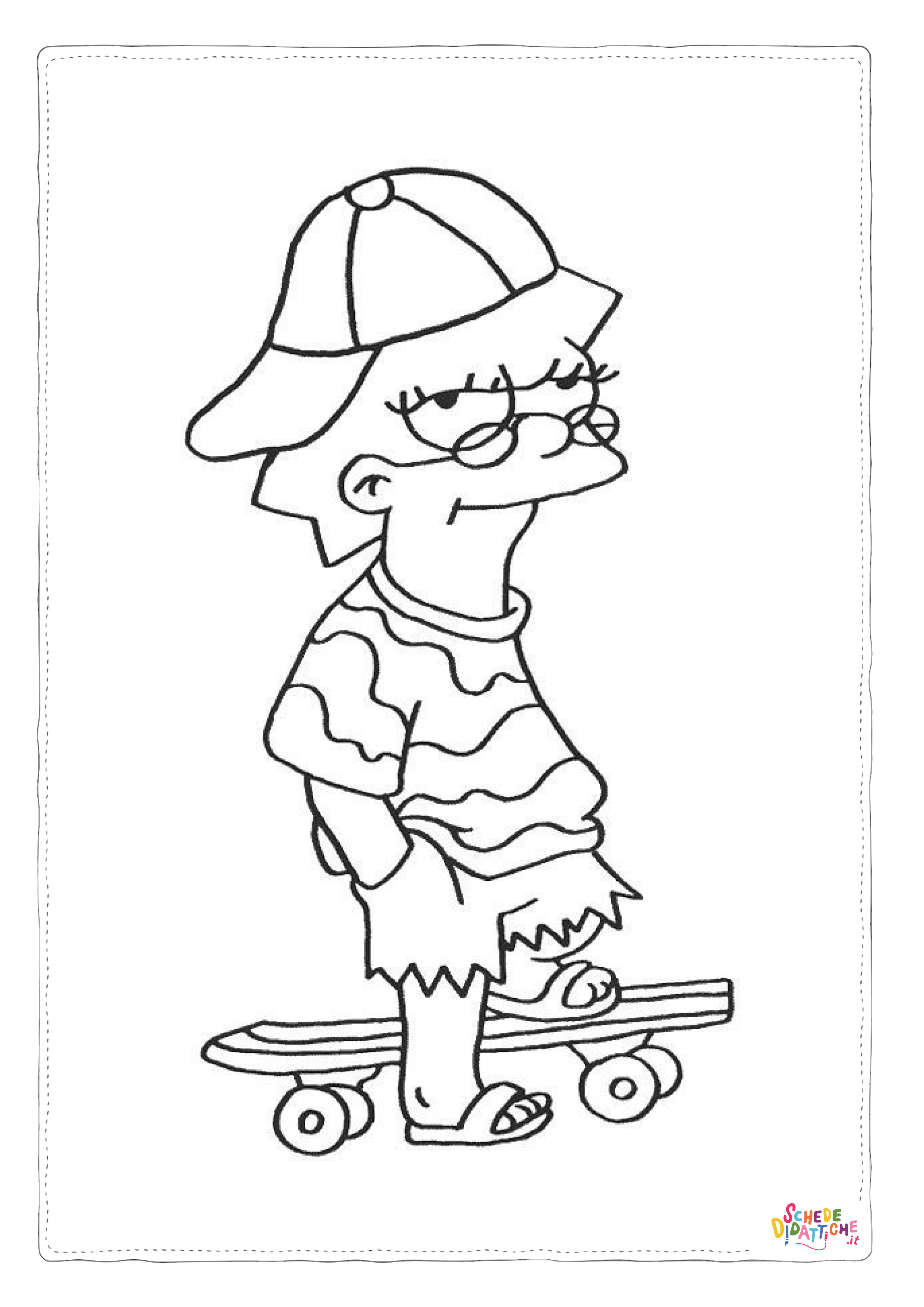 Disegno "Disegno di I Simpson da stampare e colorare 86" Disegno di I Simpson da stampare e colorare 86