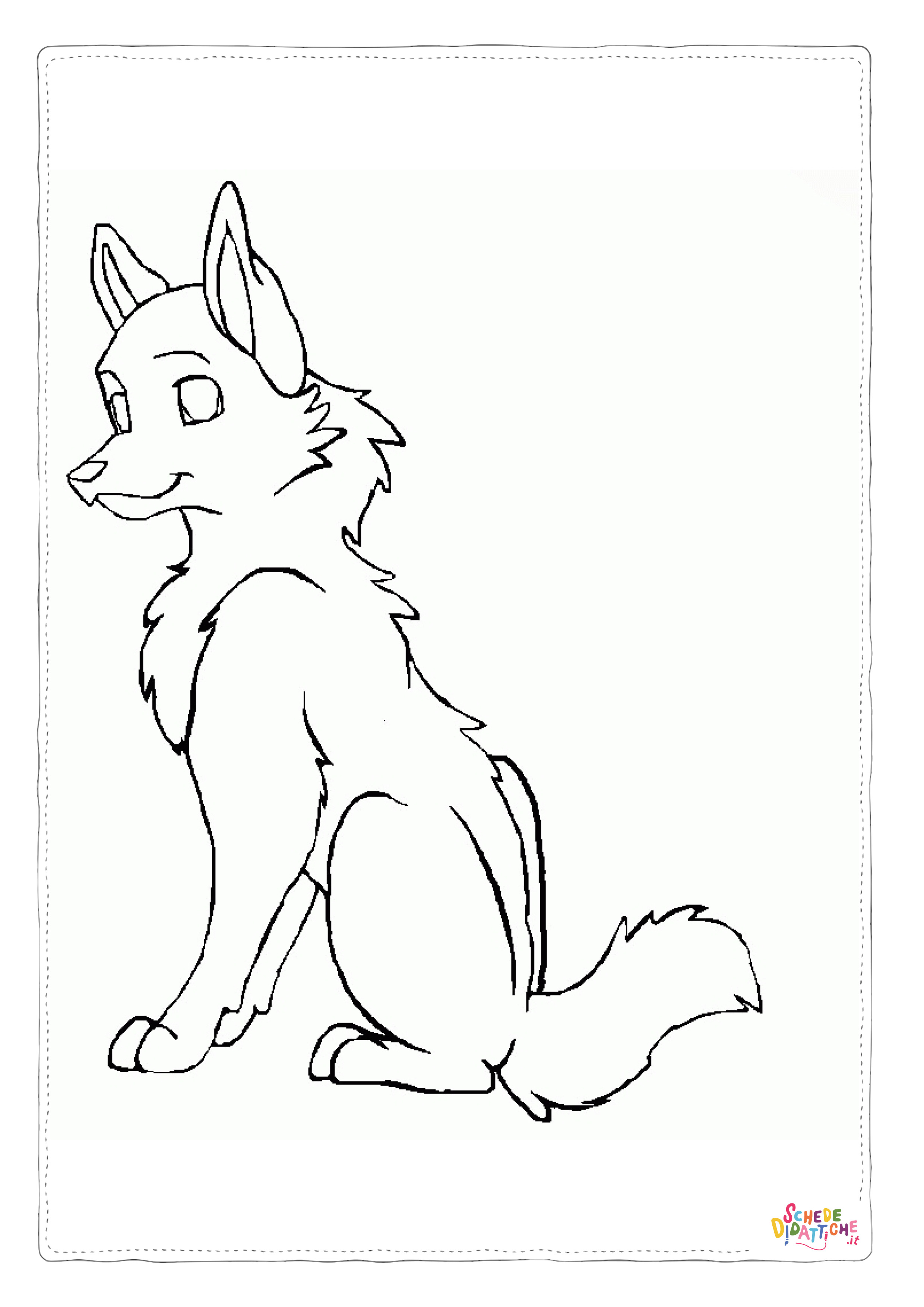 Disegno "Disegno di volpe da stampare e colorare 13" Disegno di volpe da stampare e colorare 13