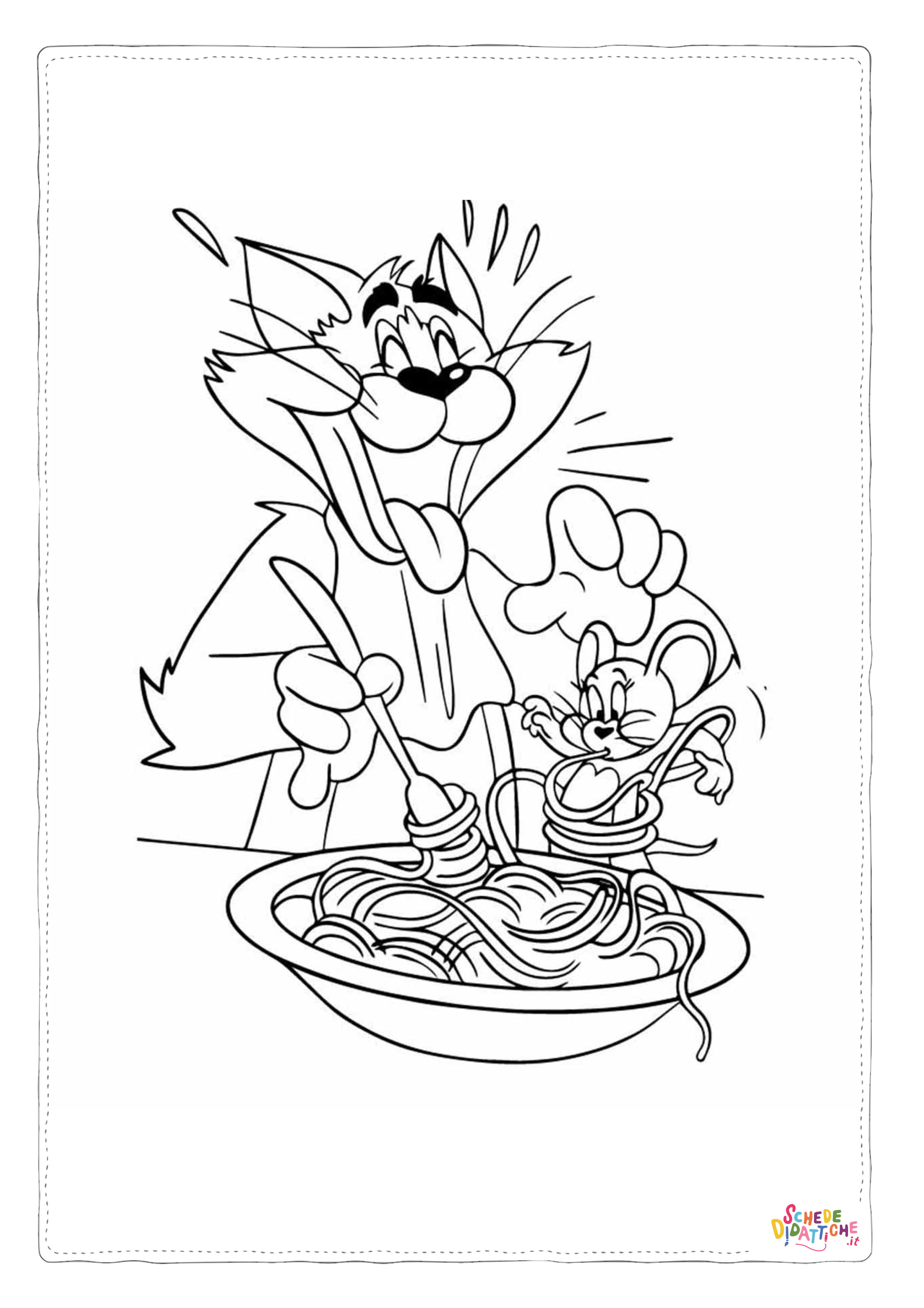 Disegno di Tom e Jerry da stampare e colorare 21