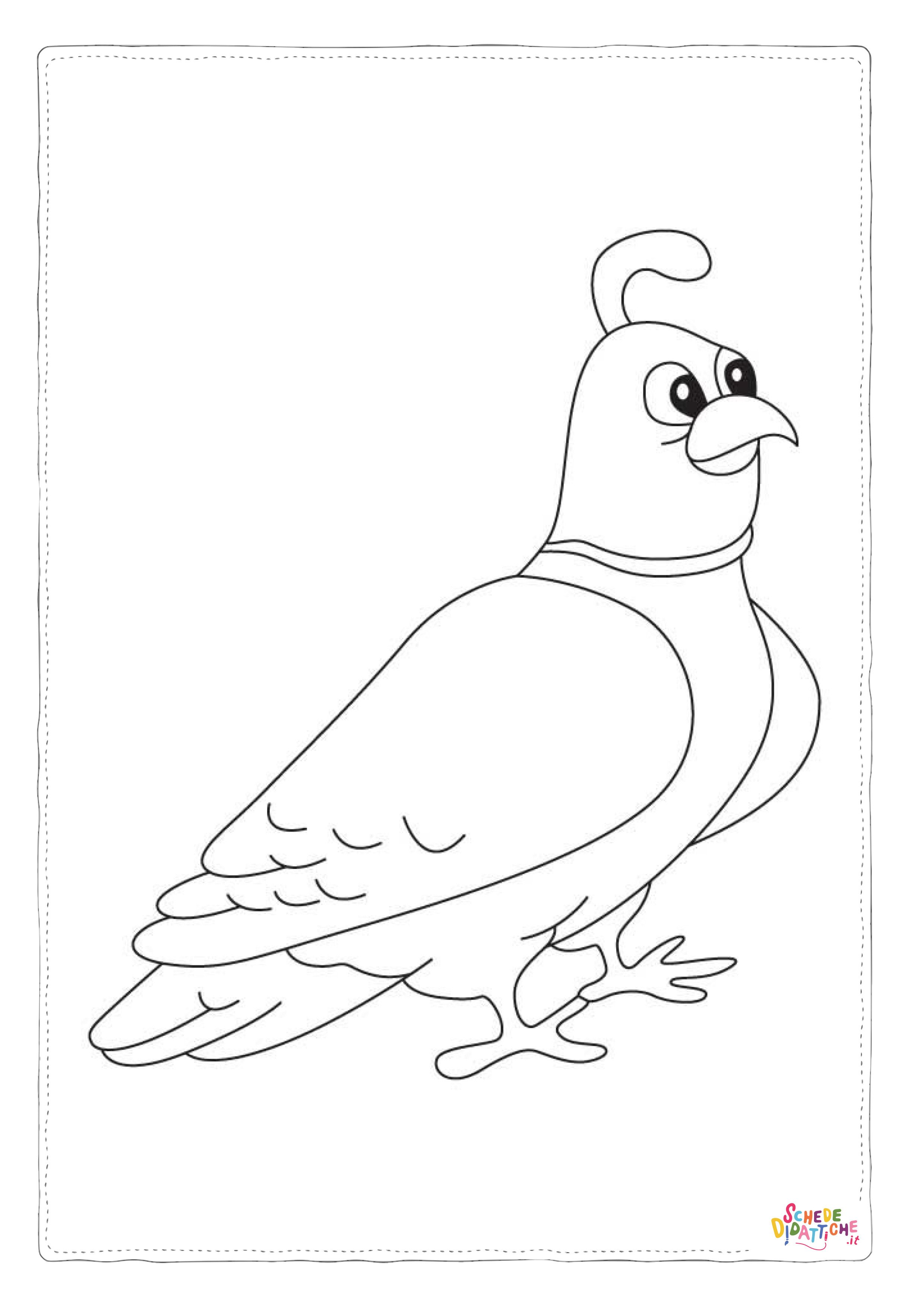 Disegno "Disegno di uccello da stampare e colorare 39" Disegno di uccello da stampare e colorare 39