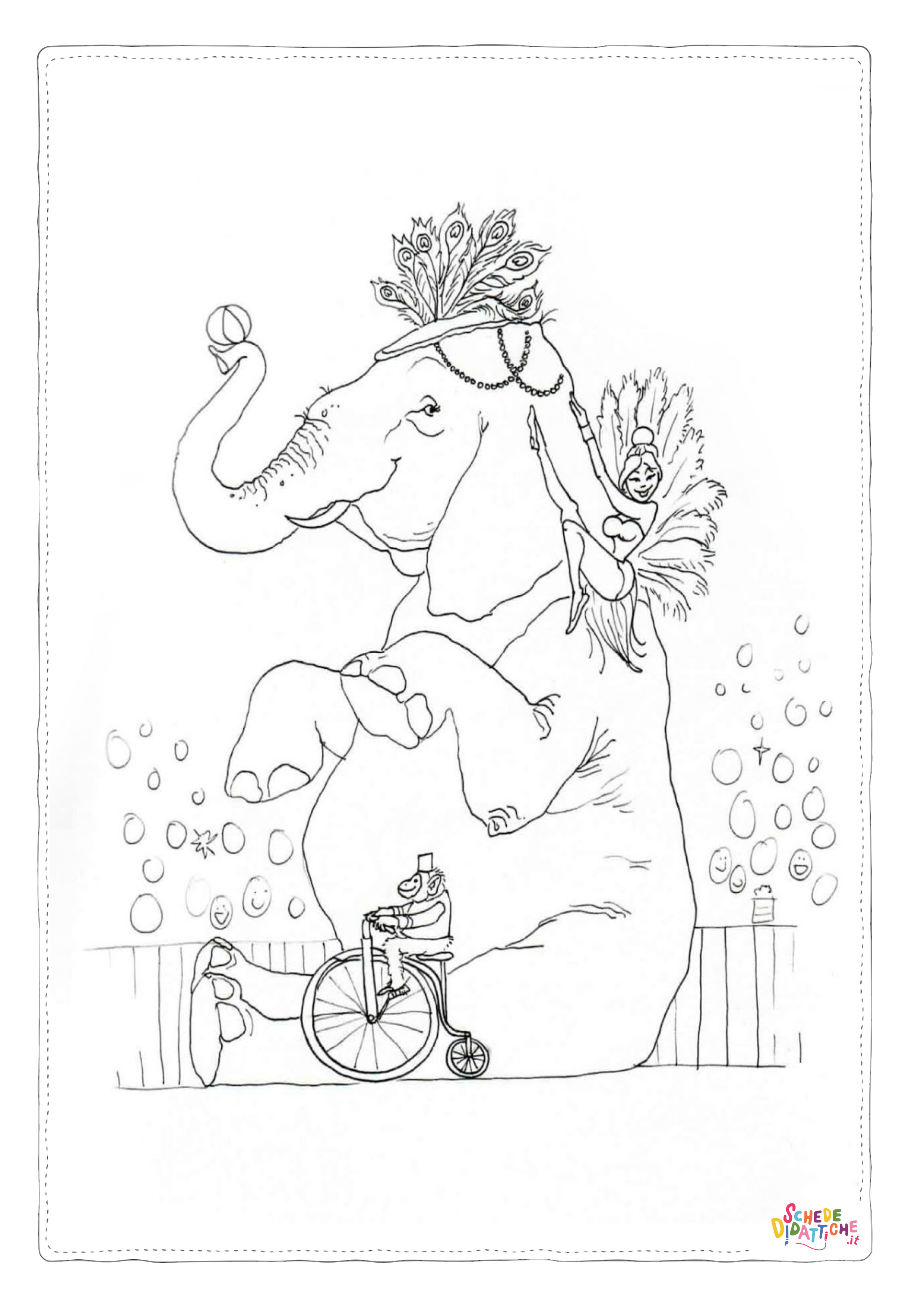 Disegno di circense da stampare e colorare 31