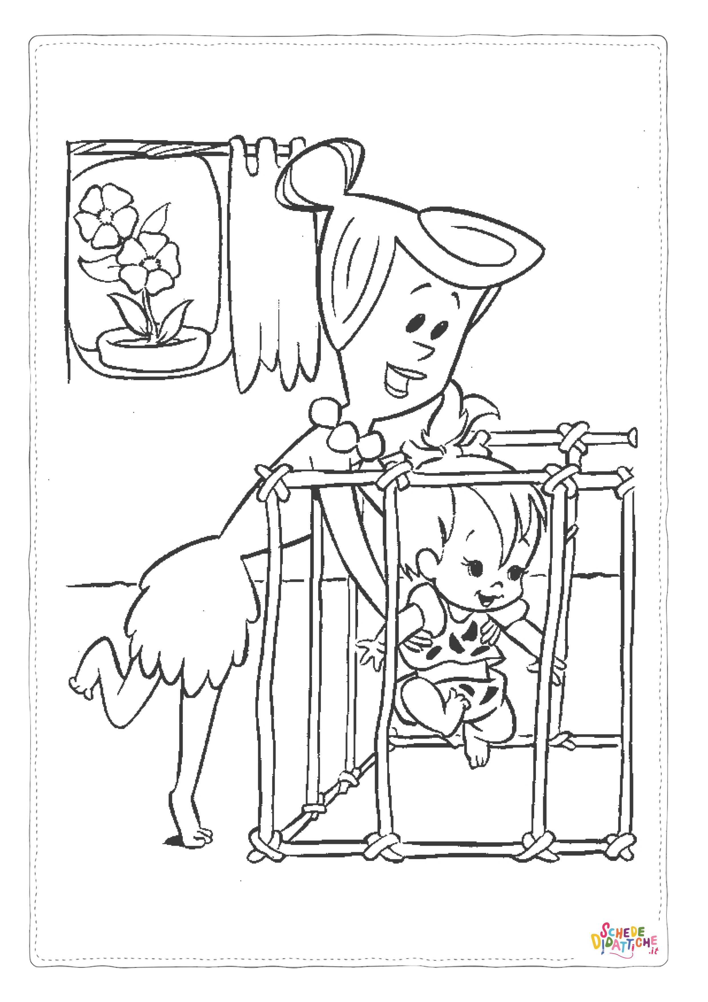 Disegno "Disegno di Flinstones da stampare e colorare 33" Disegno di Flinstones da stampare e colorare 33