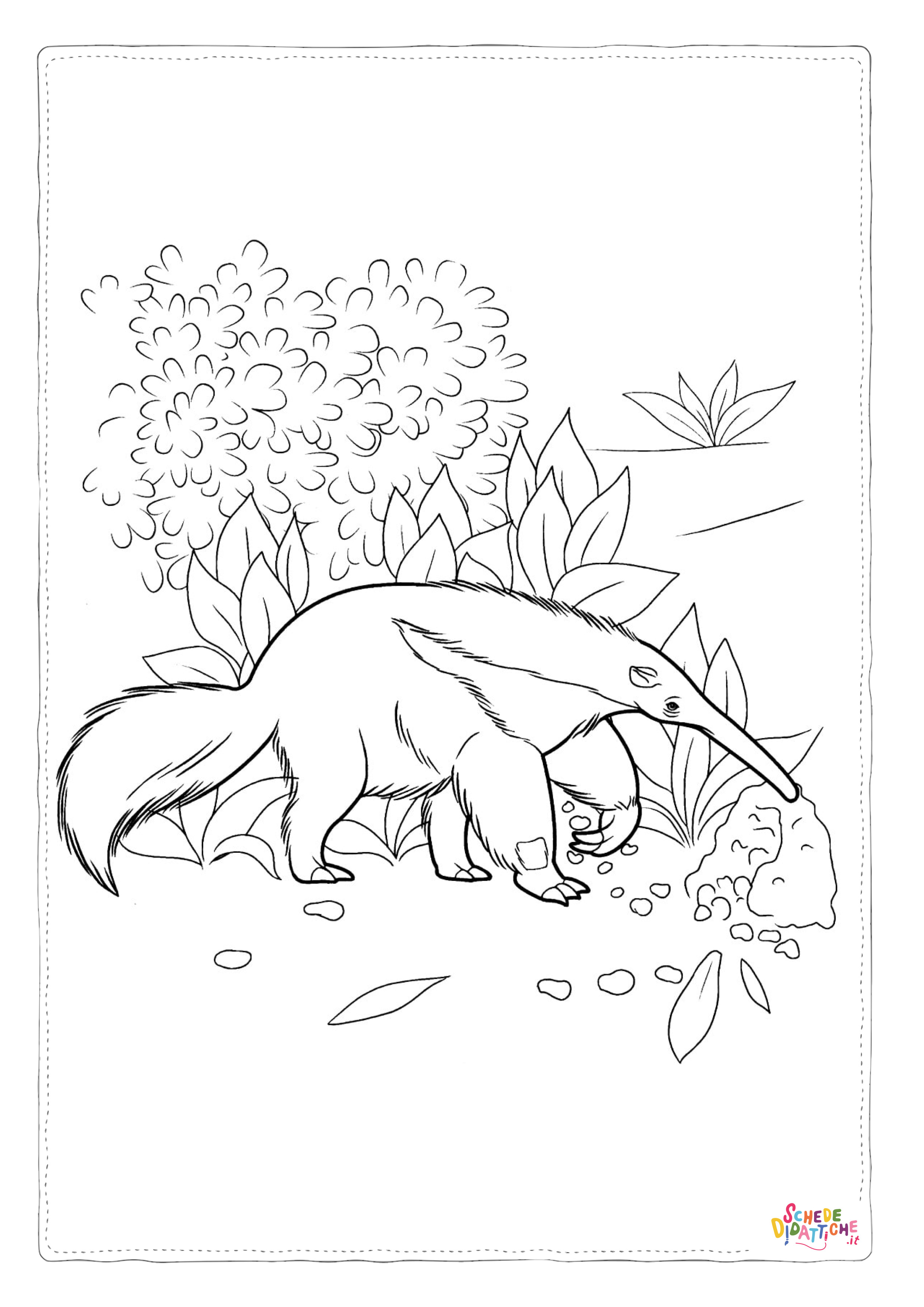 Disegno "Disegno di formichiere da stampare e colorare 7" Disegno di formichiere da stampare e colorare 7