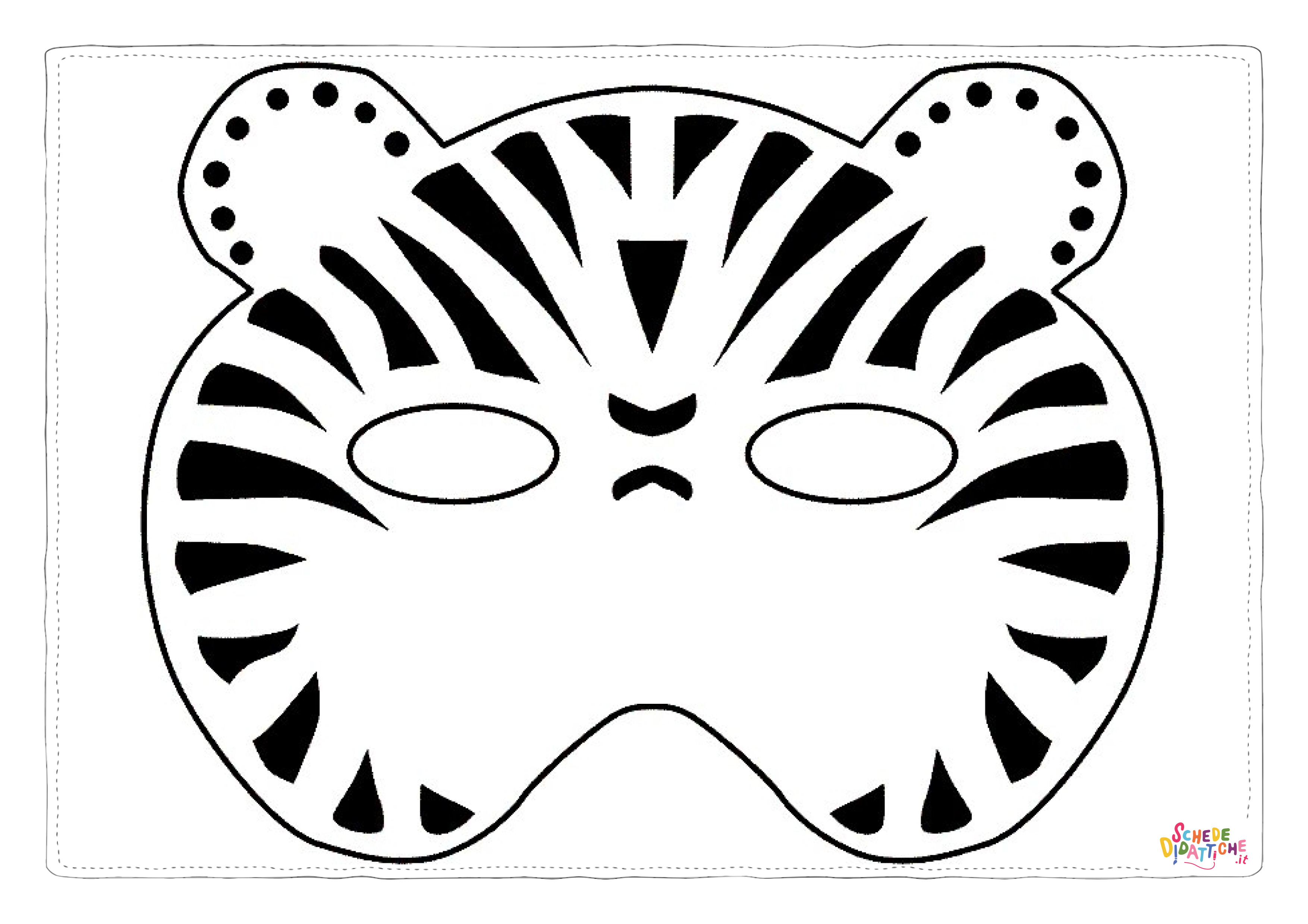 Disegno "Disegno di maschera da stampare e colorare 43" Disegno di maschera da stampare e colorare 43