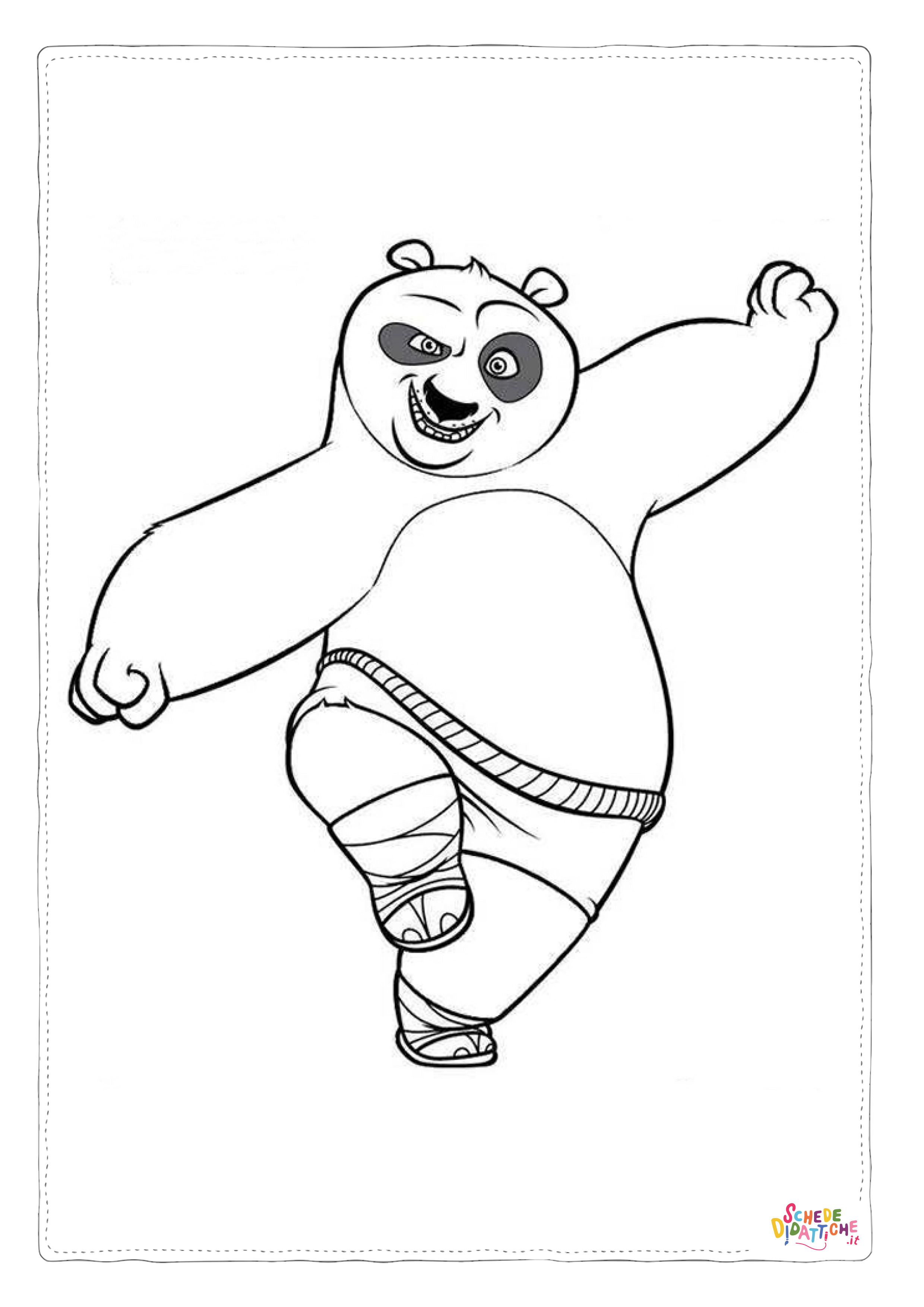 Disegno di Kung Fu Panda da stampare e colorare 38