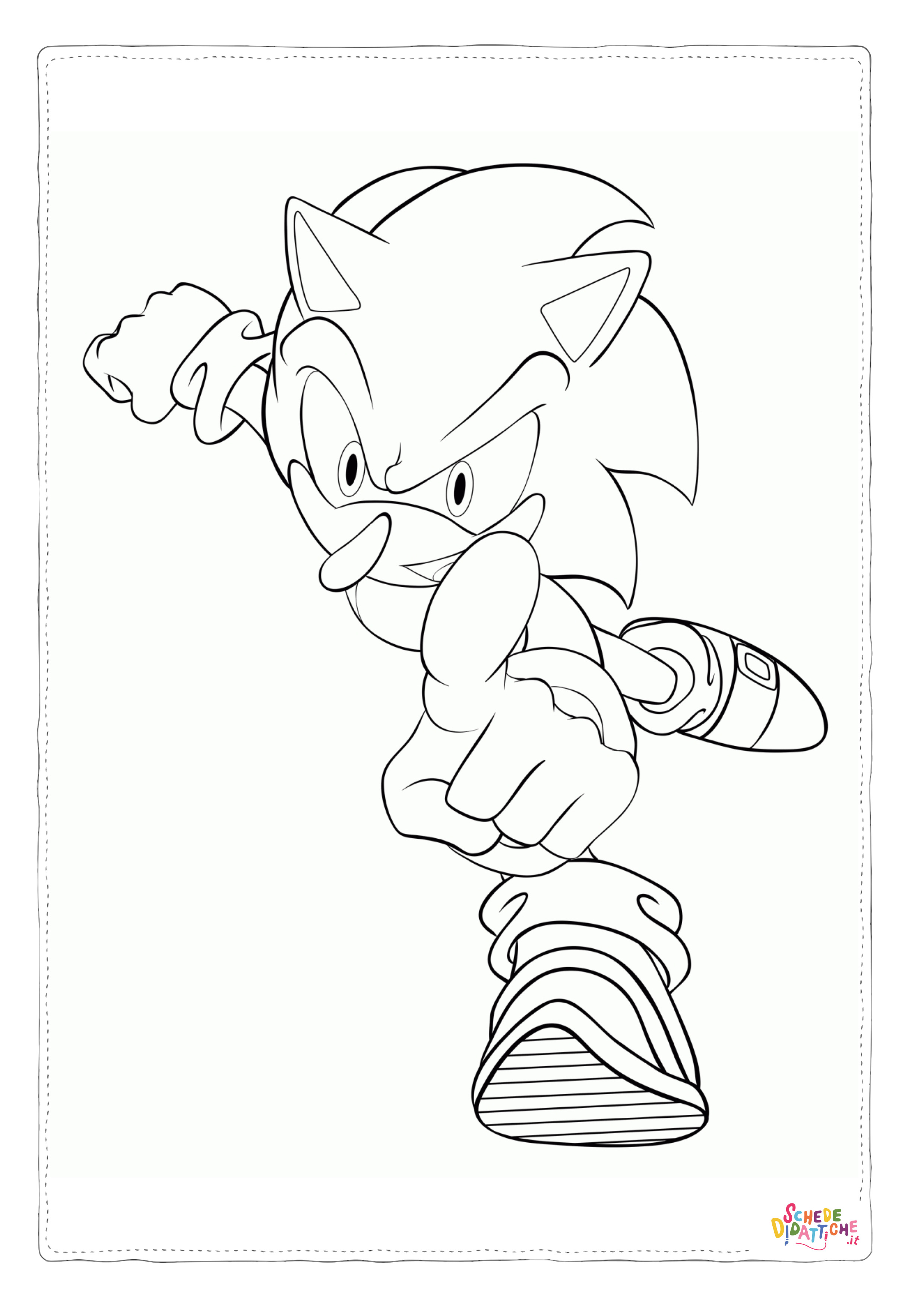 Disegno "Disegno di Sonic da stampare e colorare 15" Disegno di Sonic da stampare e colorare 15