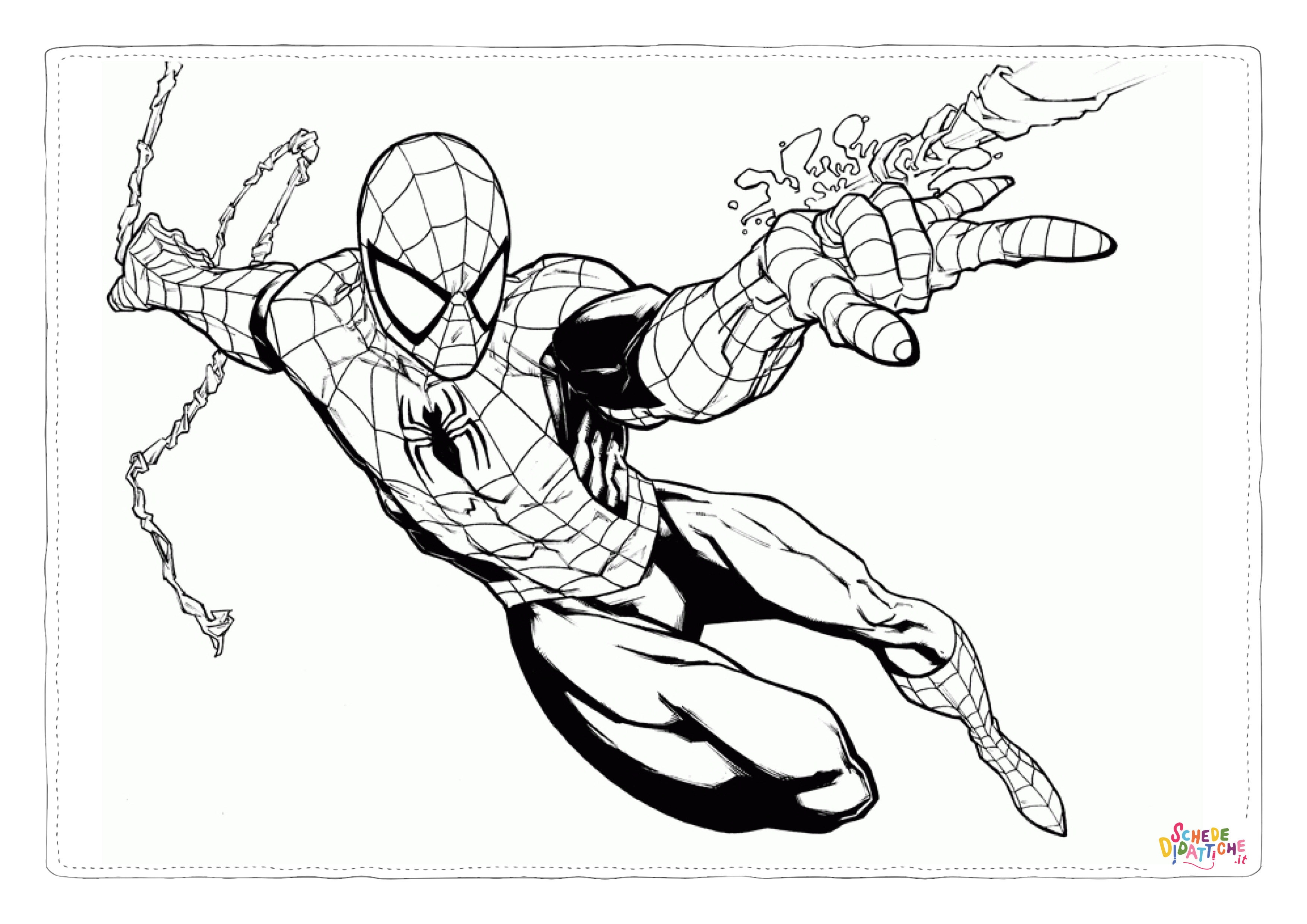 Disegno "Disegno di Spiderman da stampare e colorare 14" Disegno di Spiderman da stampare e colorare 14