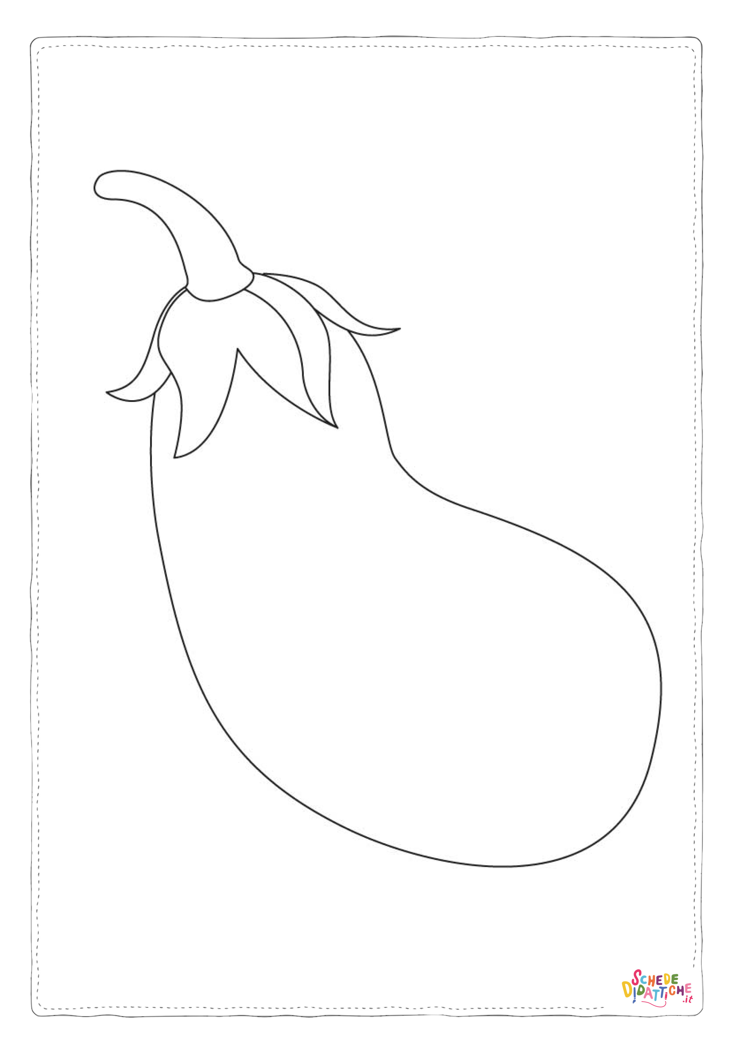 Disegno "Disegno di melanzana da stampare e colorare 9" Disegno di melanzana da stampare e colorare 9