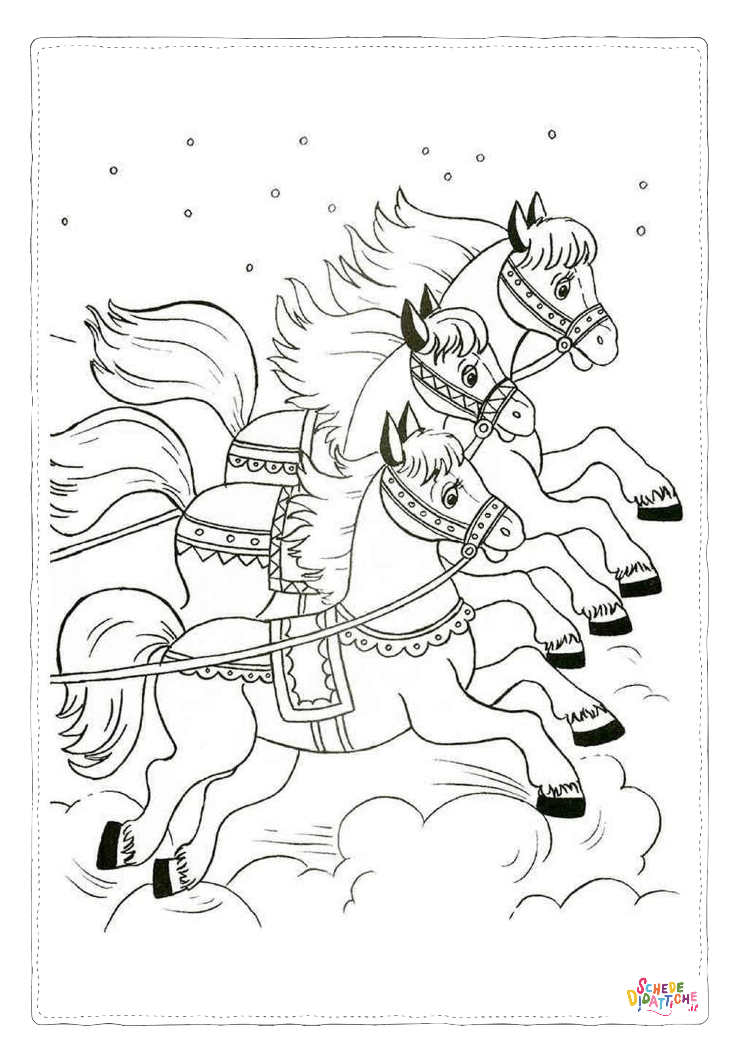 Disegno di cavallo da stampare e colorare 143