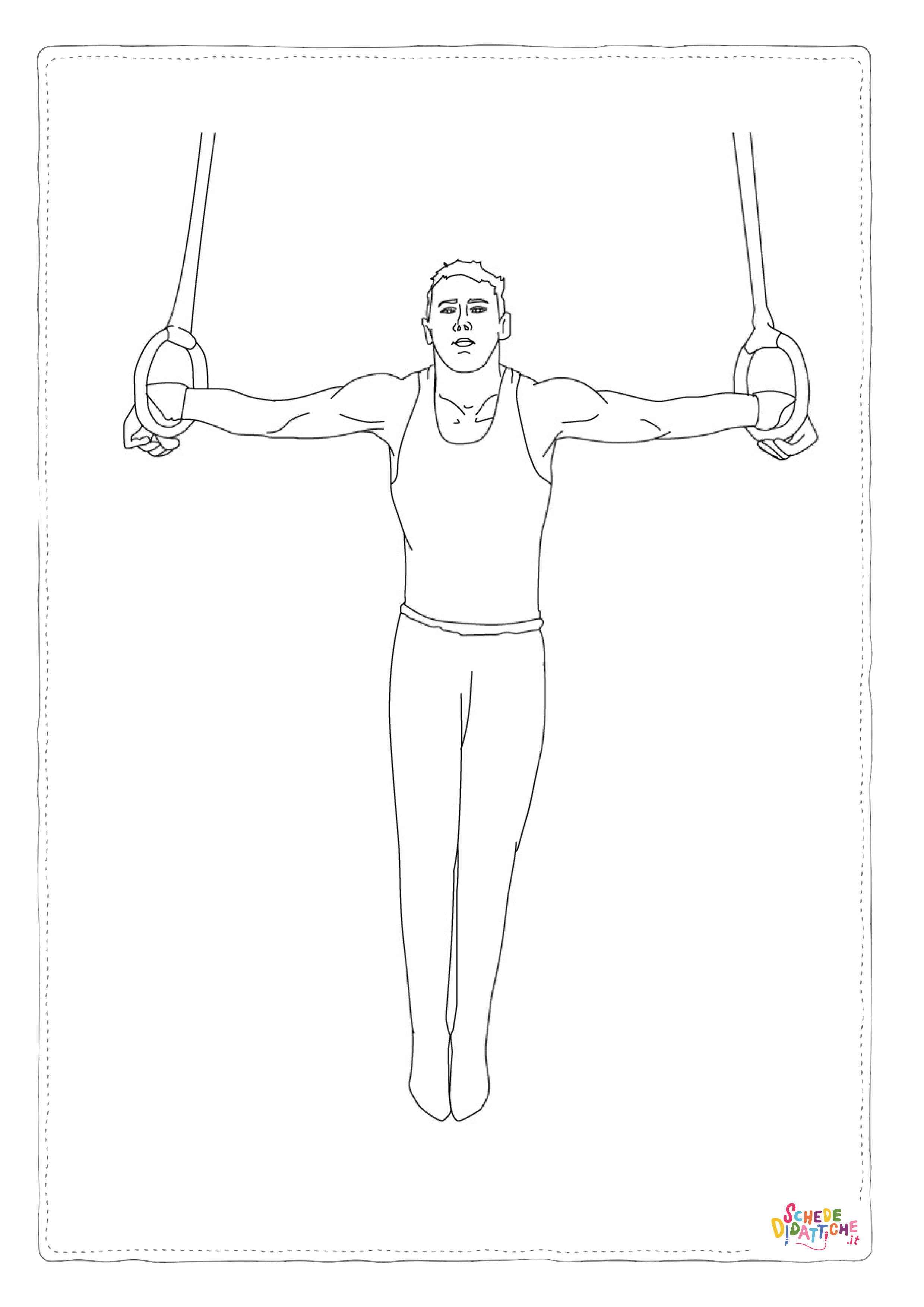 Disegno "Disegno di ginnastica da stampare e colorare 5" Disegno di ginnastica da stampare e colorare 5