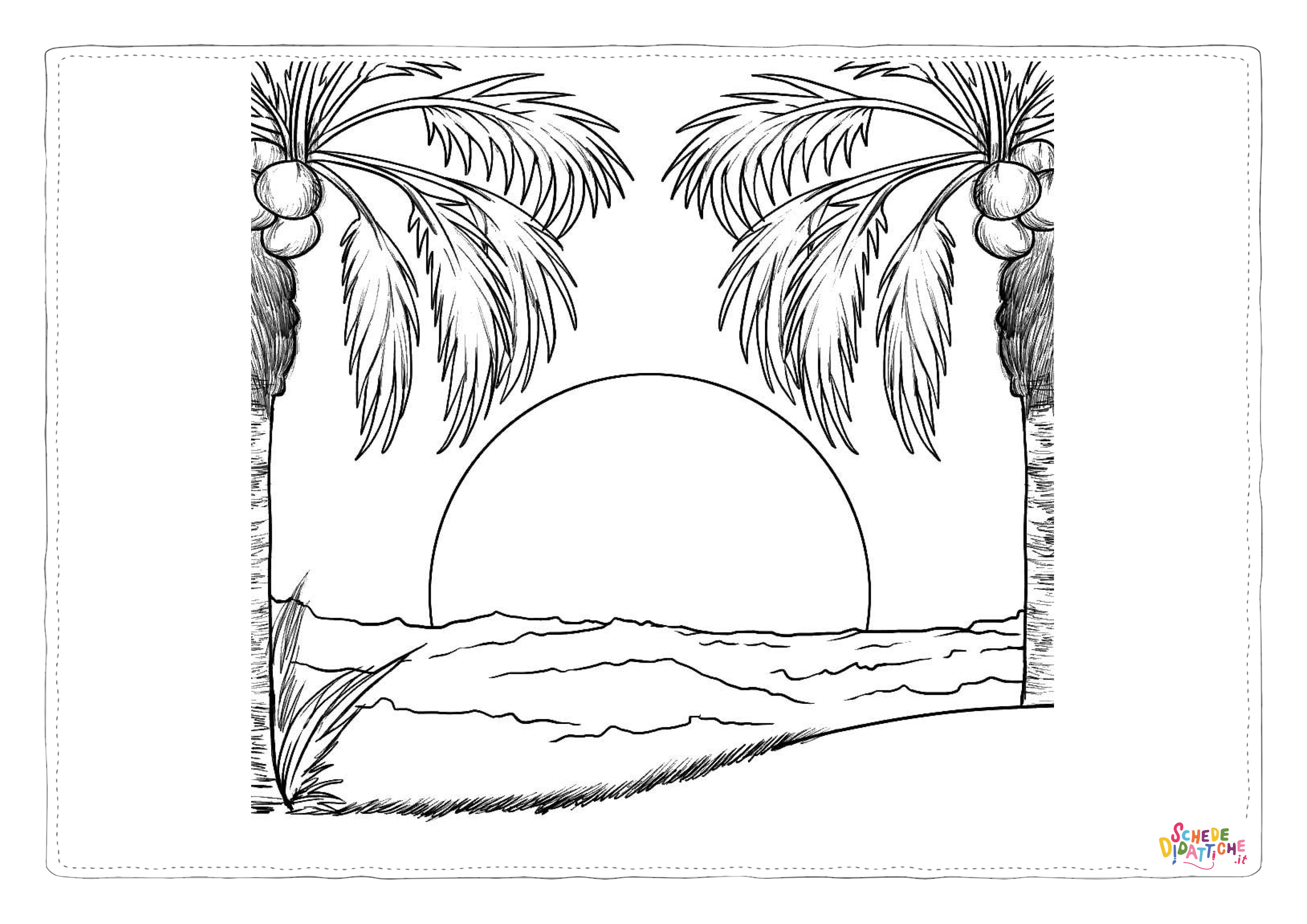 Disegno "Disegno di paesaggio da stampare e colorare 38" Disegno di paesaggio da stampare e colorare 38