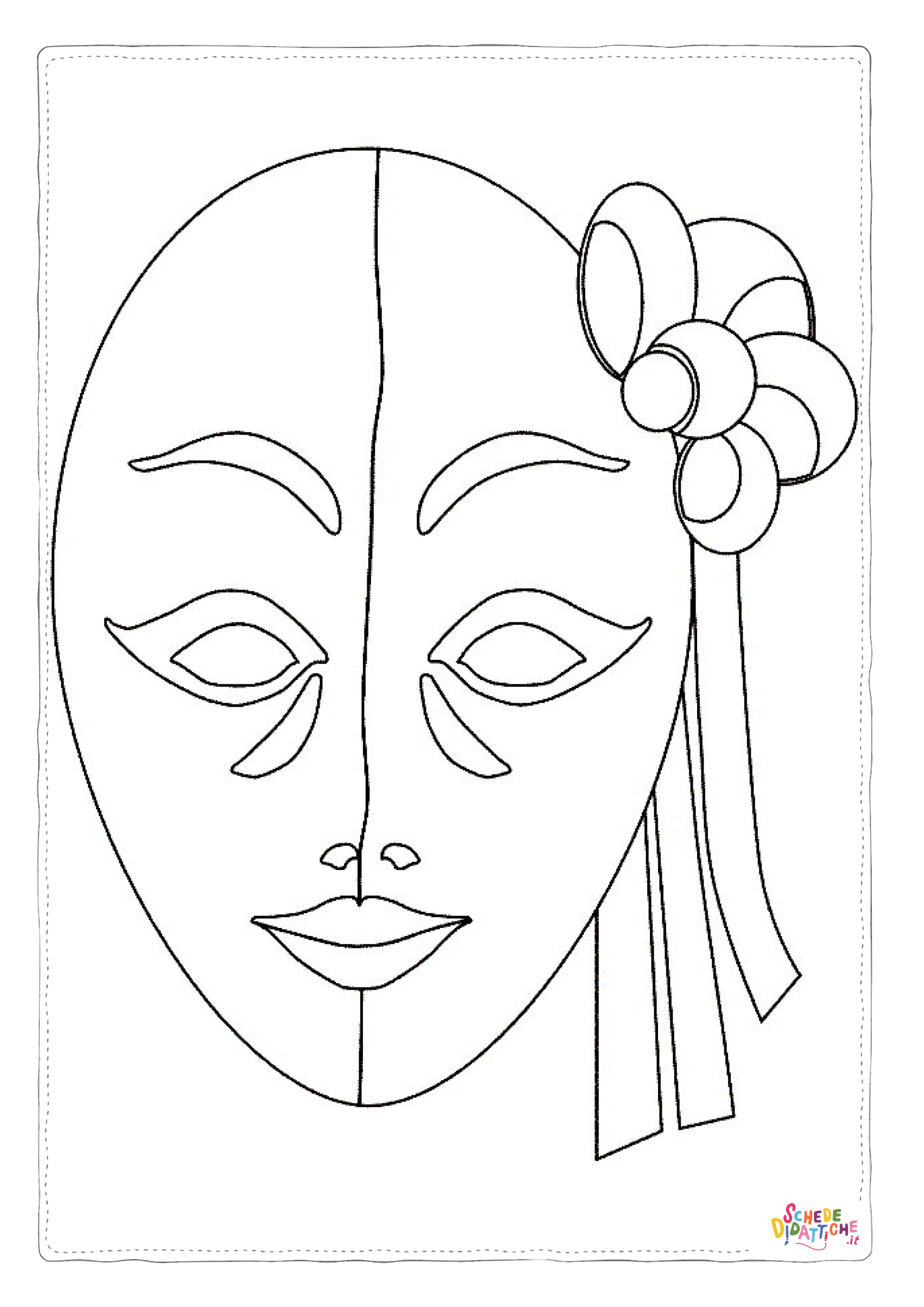 Disegno "Disegno di maschera da stampare e colorare 68" Disegno di maschera da stampare e colorare 68