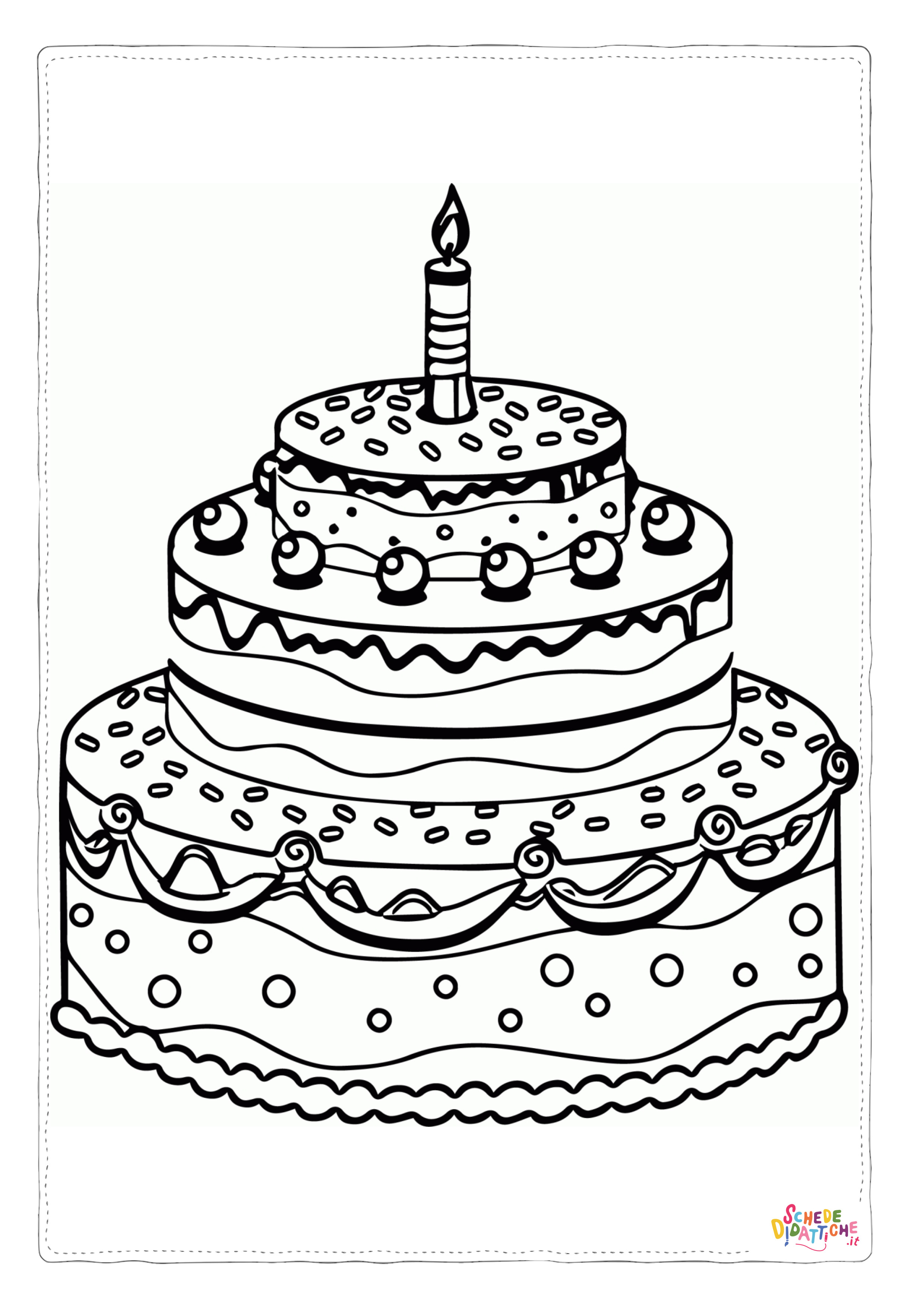 Disegno "Disegno di compleanno da stampare e colorare 99" Disegno di compleanno da stampare e colorare 99