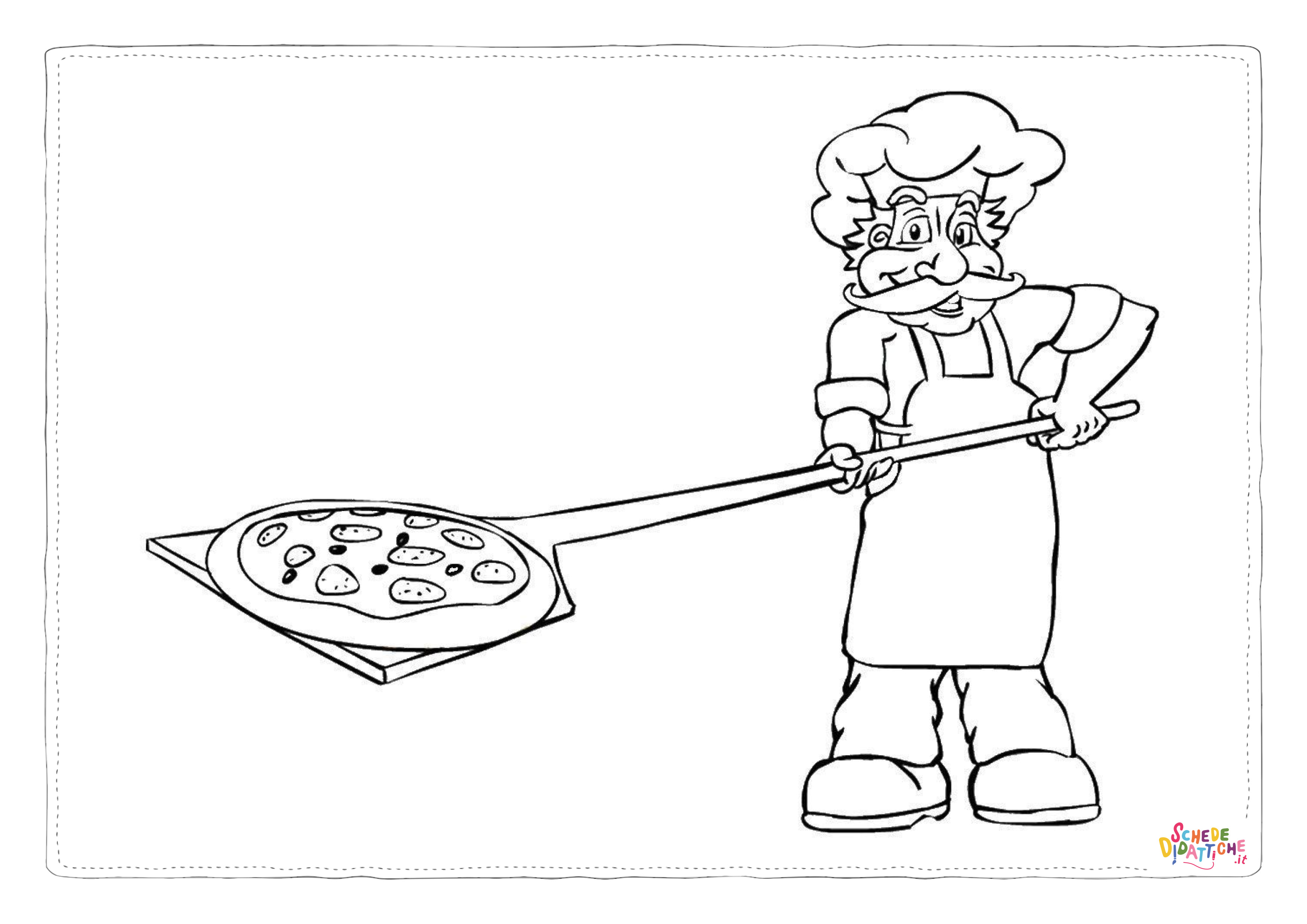 Disegno di pizza da stampare e colorare 18