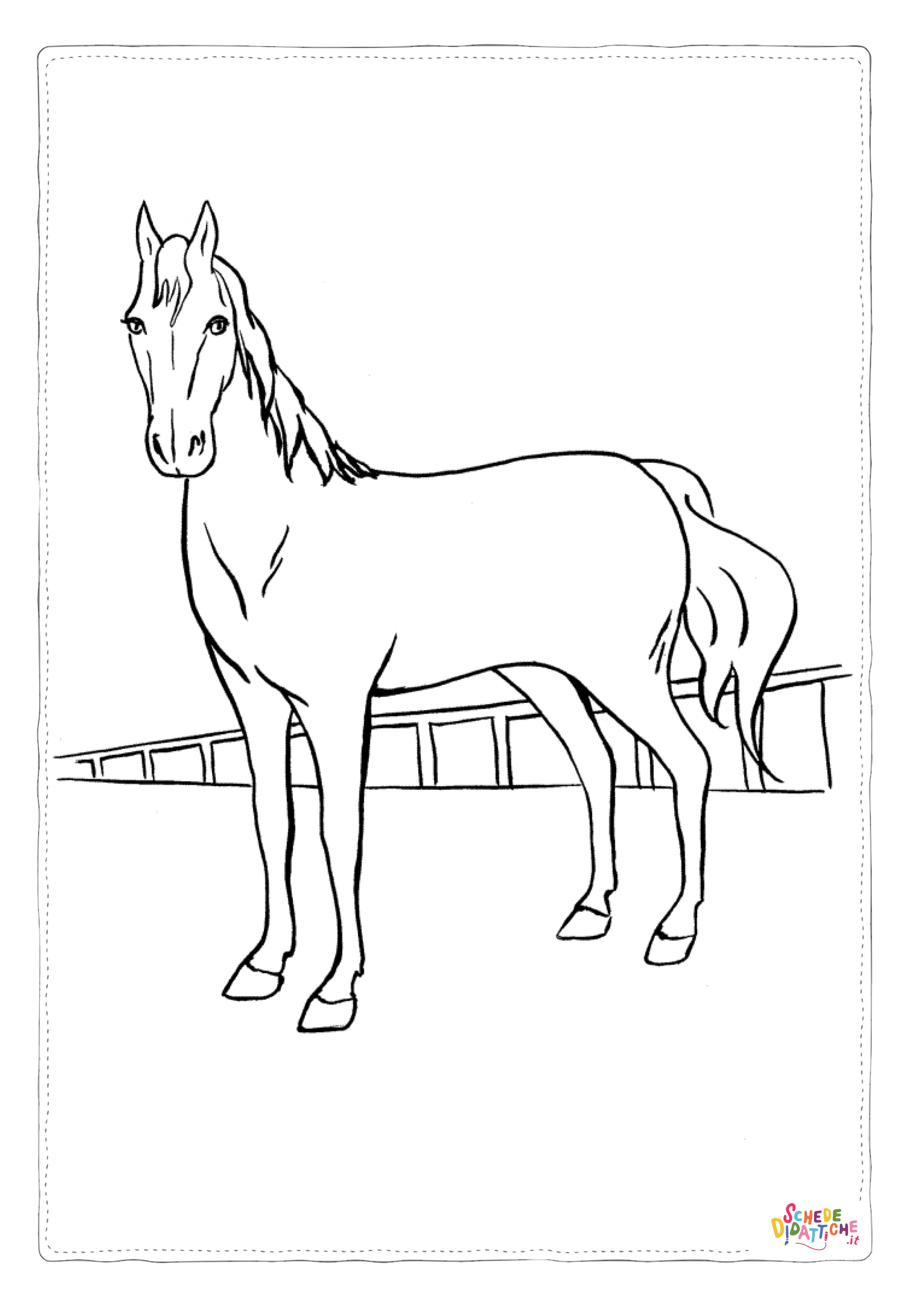 Disegno "Disegno di cavallo da stampare e colorare 86" Disegno di cavallo da stampare e colorare 86