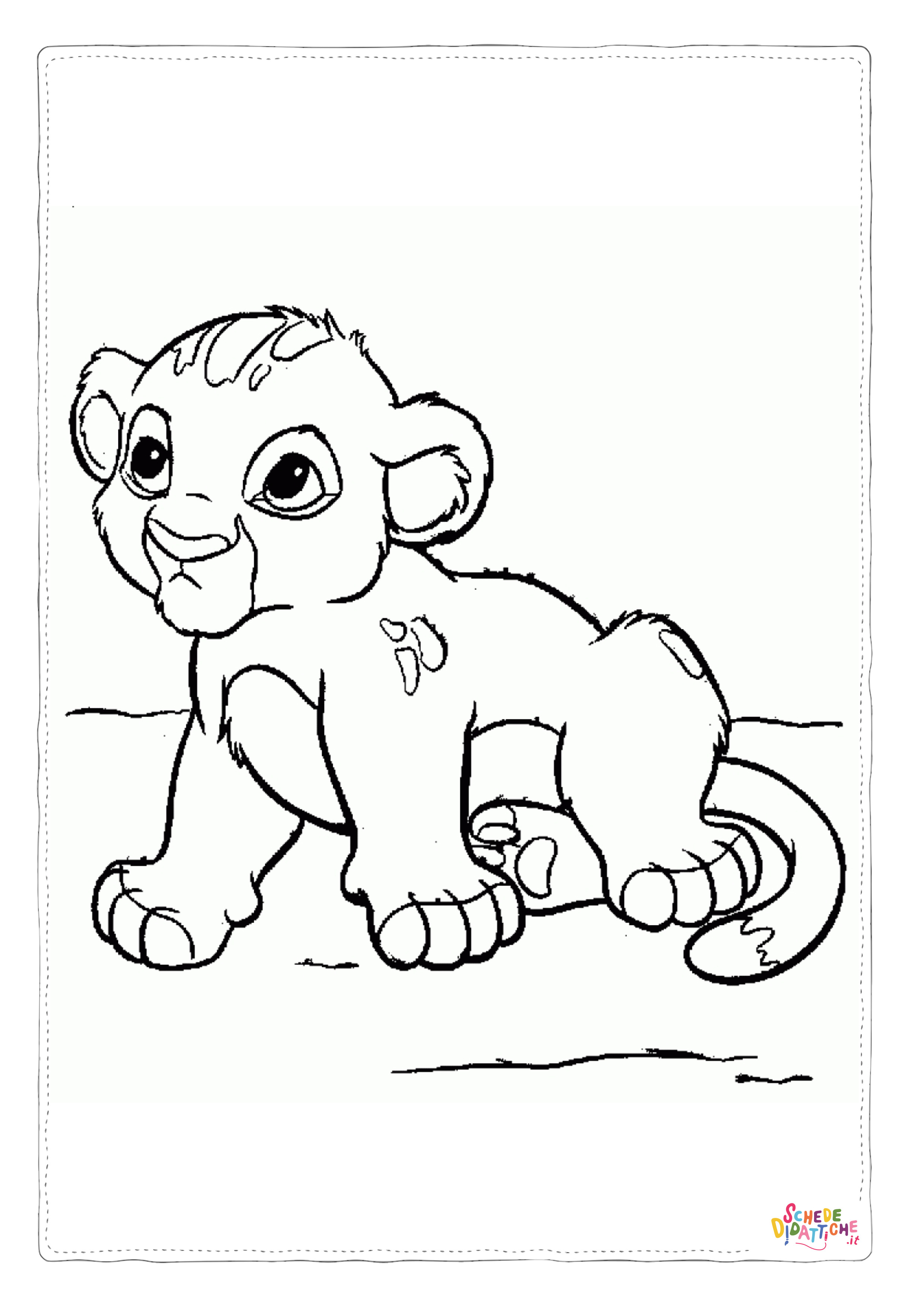 Disegno "Disegno di leone da stampare e colorare 53" Disegno di leone da stampare e colorare 53