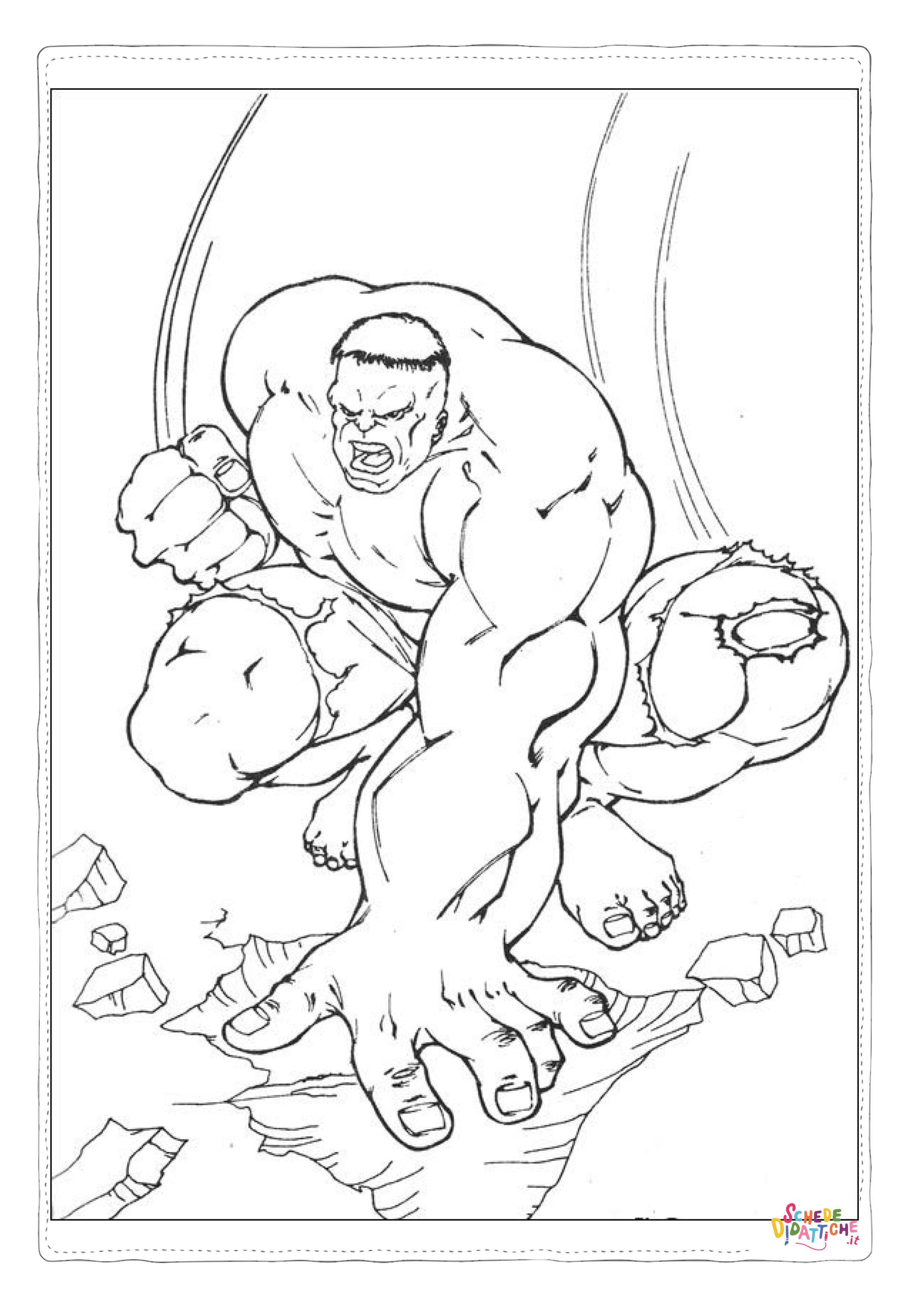 Disegno "Disegno di Hulk da stampare e colorare 34" Disegno di Hulk da stampare e colorare 34